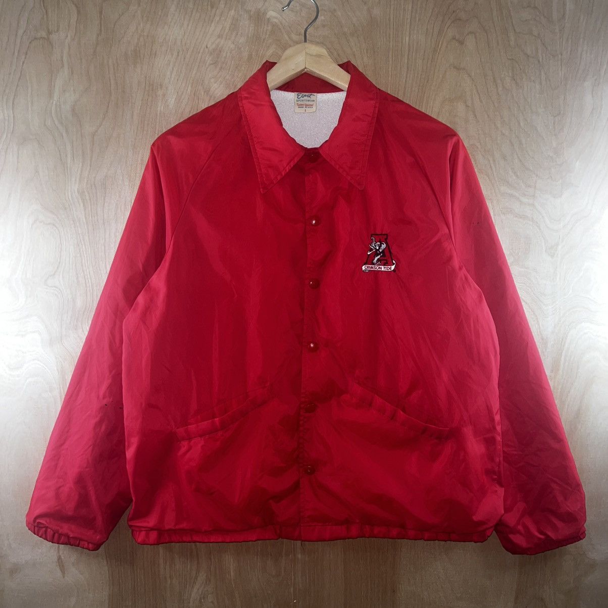 Vintage 70s EBERT SPORTSWEAR USA MADE ALABAMA CRIMSON TIDE JACKET Size US L / EU 52-54 / 3 - 1 Thumbnail