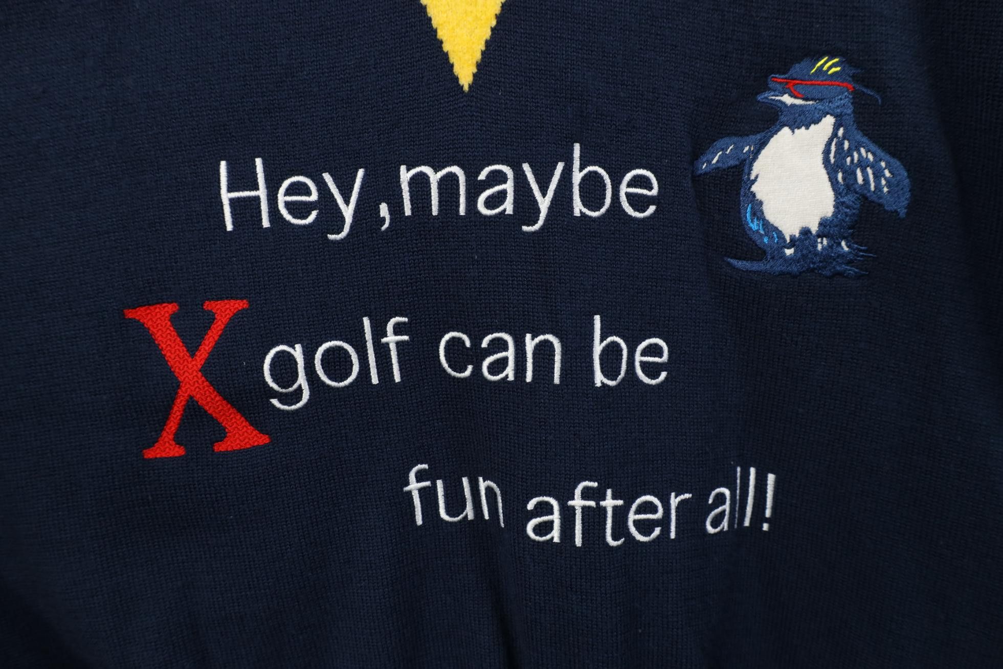 Vintage Vintage 90s Streetwear Knit Penguin Golf Golfing Sweater Size US L / EU 52-54 / 3 - 5 Thumbnail