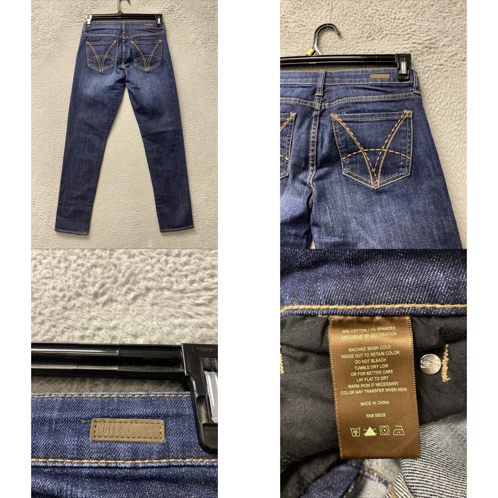 Vintage Kut From The Kloth Boyfriend Straight Leg Jean Prestige Wash /156-12 Size 25" / US 0 / IT 36 - 8 Thumbnail