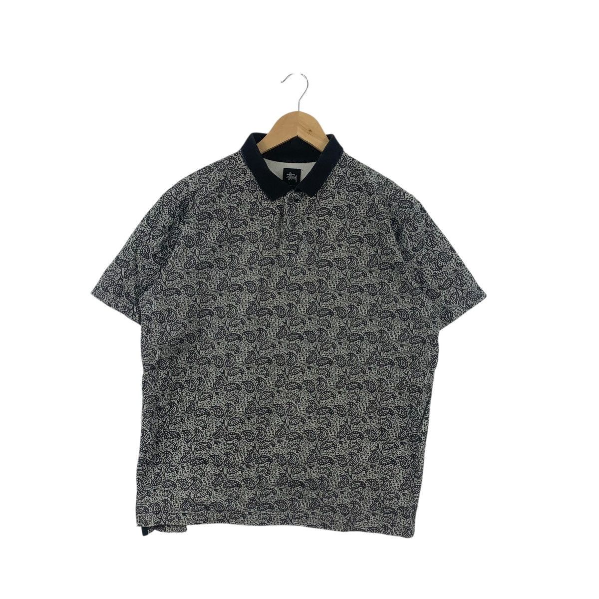 Stussy Vintage STUSSY LOS ANGELES Collection Paisley Polo Tee Shirt Size US L / EU 52-54 / 3 - 3 Thumbnail