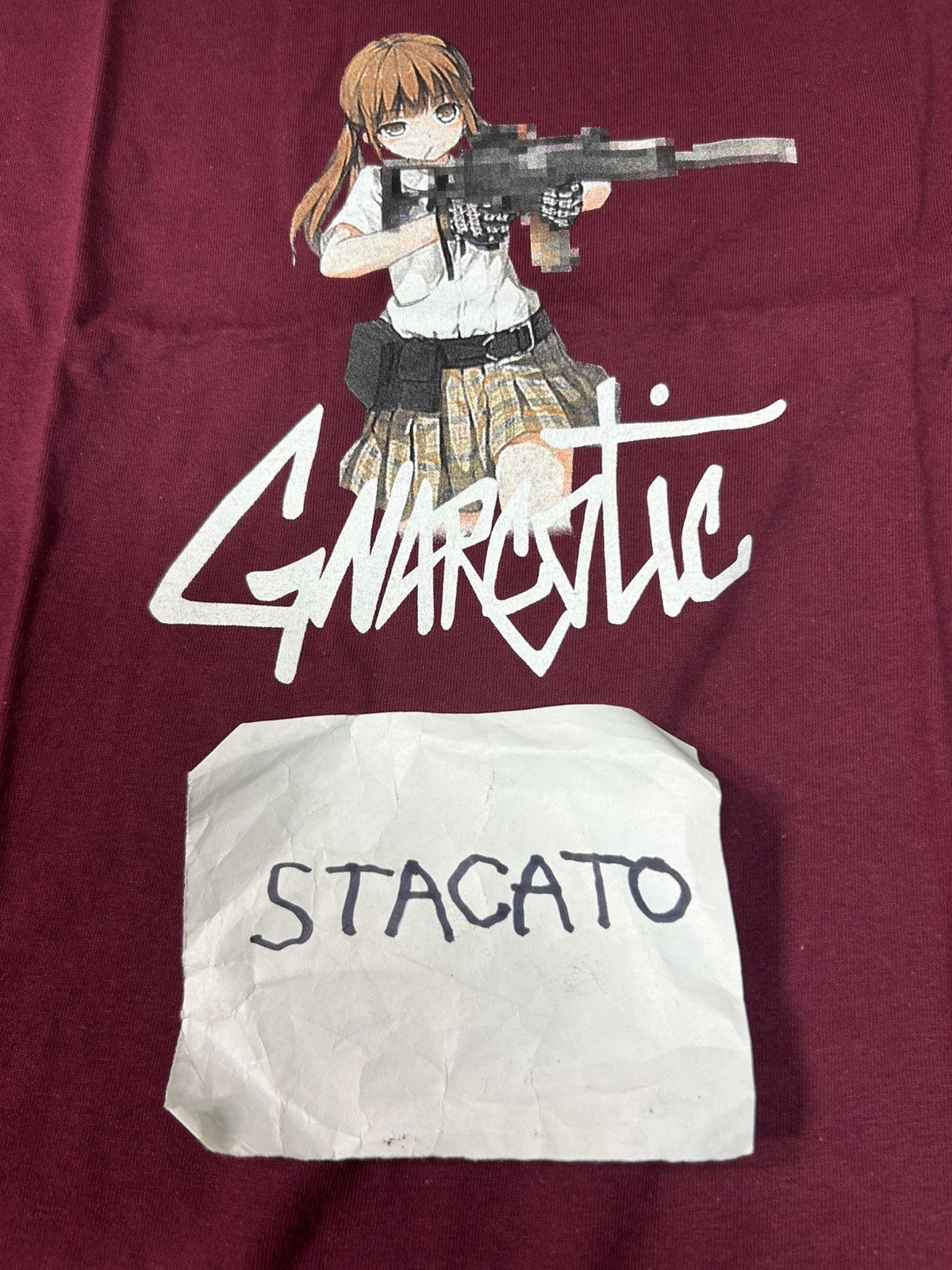 Gnarcotic × Japanese Brand Gnarcotic Anime Tee Maroon Size US S / EU 44-46 / 1 - 3 Thumbnail