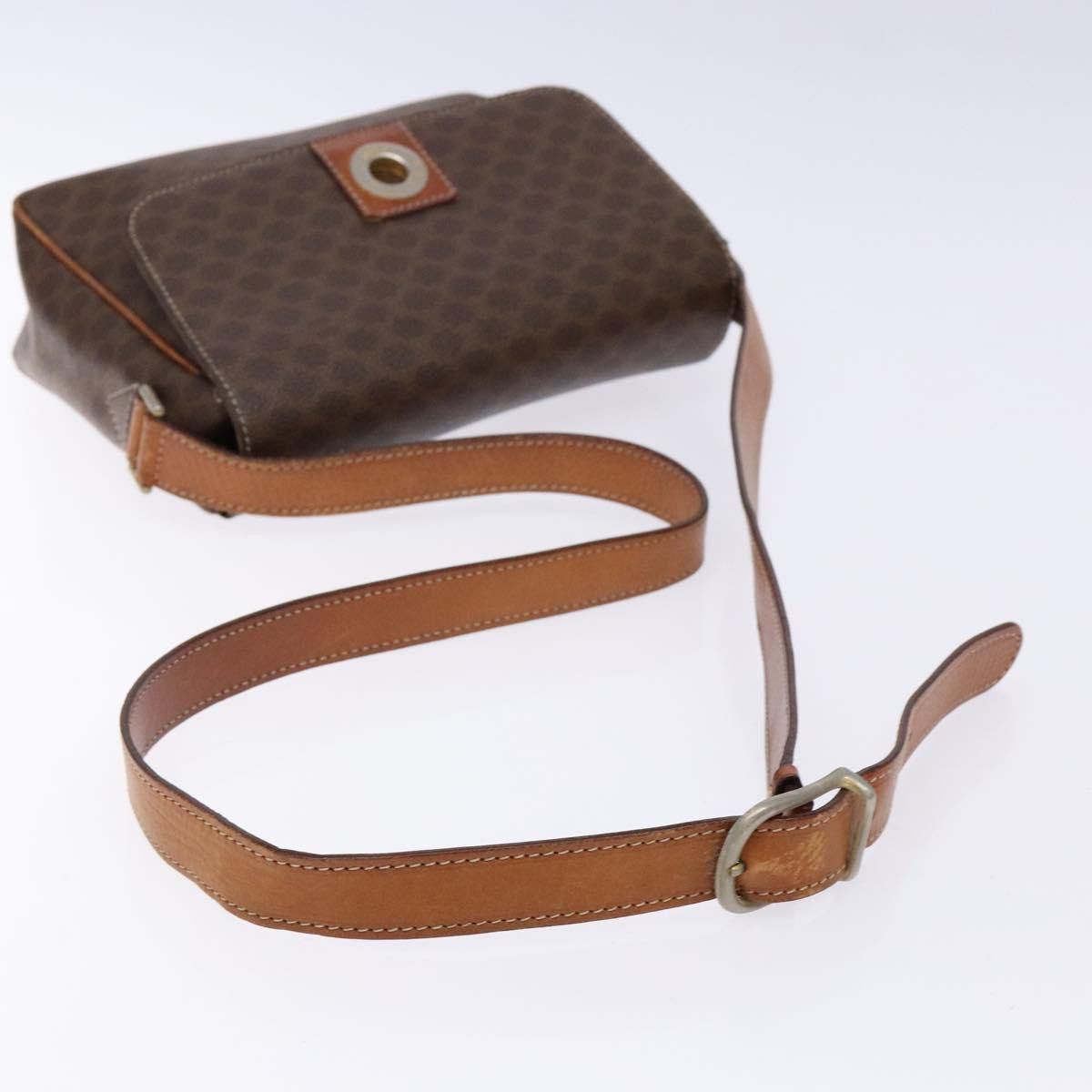 Celine CELINE Macadam Canvas Shoulder Bag Pvc Leather Brown Gold Size ONE SIZE - 7 Thumbnail