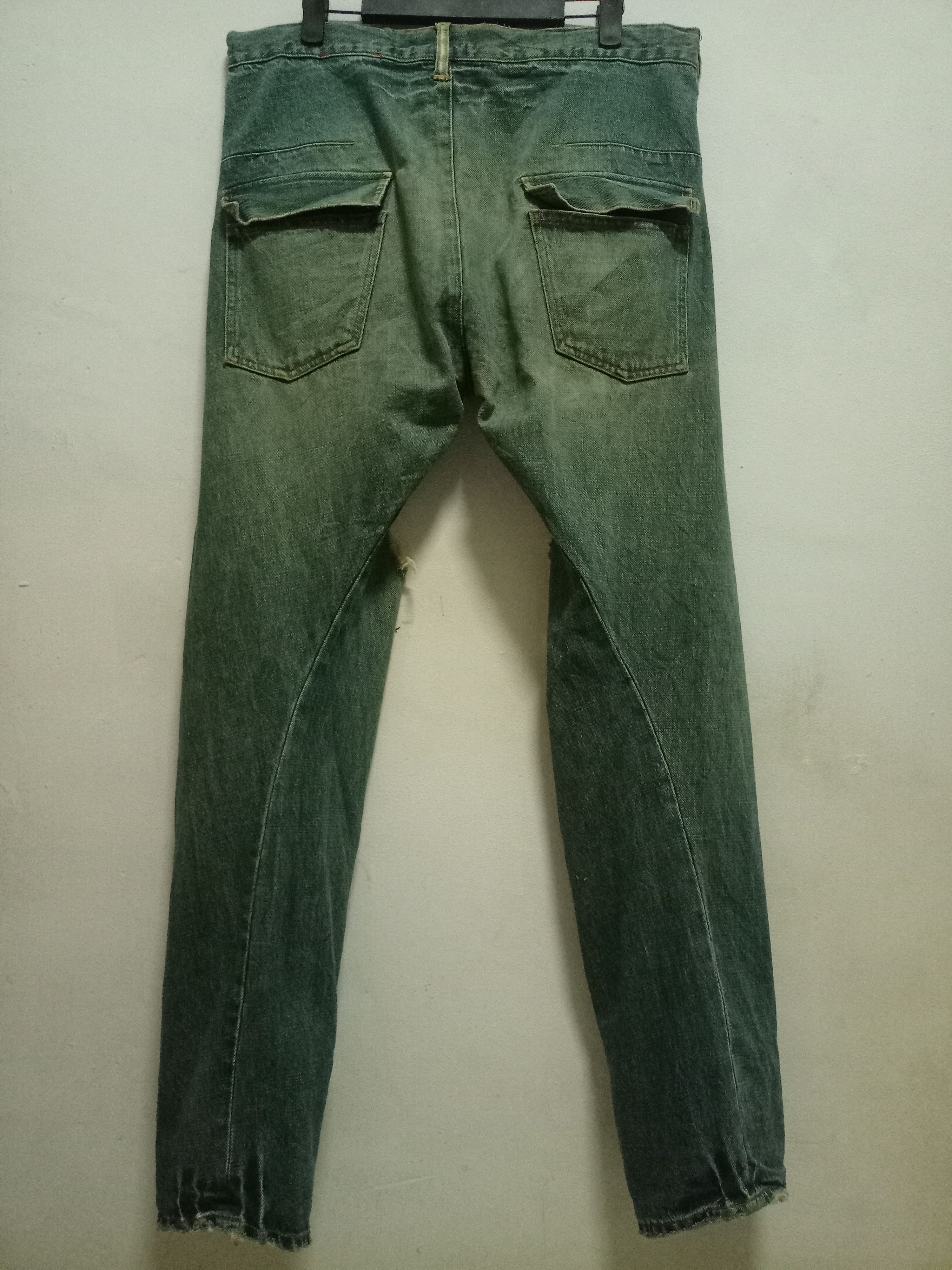 Japanese Brand Vintage Vertigo Design Sick Mud Wash Distressed Curve Jeans Size US 34 / EU 50 - 2 Thumbnail