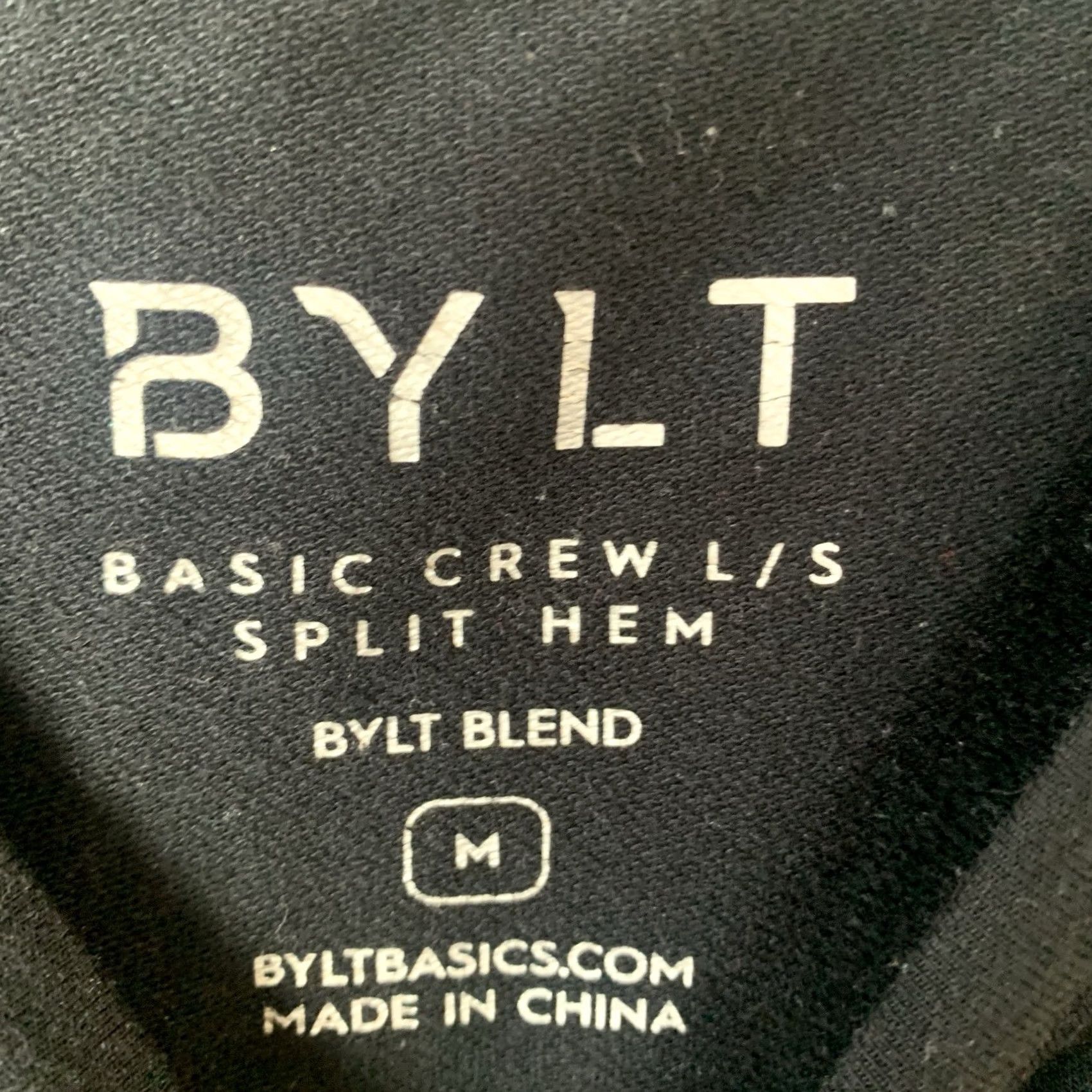 Vintage BYLT Basic Crew Shirt Mens Medium Black Long Sleeve Split Hem Nature Hiking Casual Everyday Modern Size US M / EU 48-50 / 2 - 3 Thumbnail