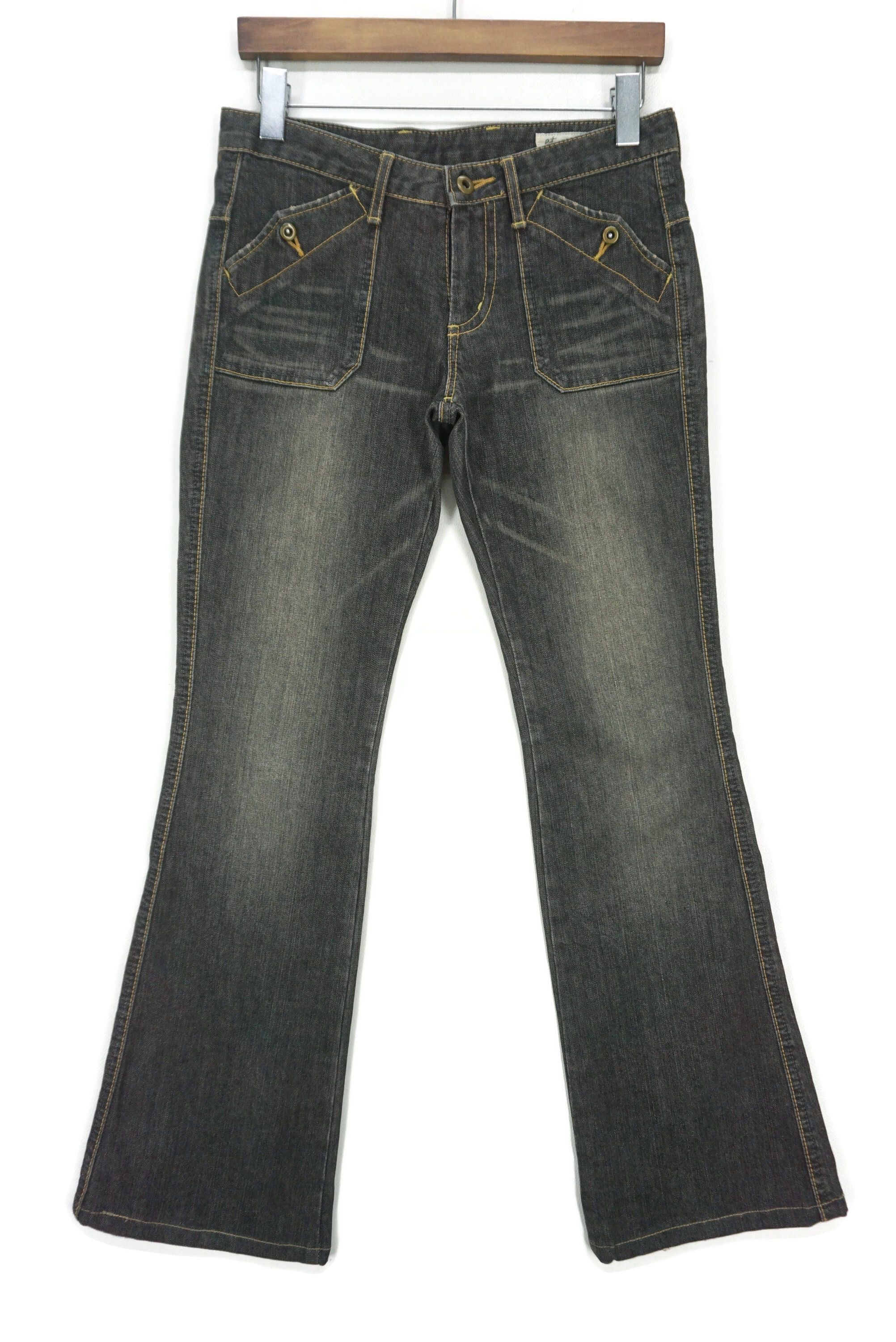 image of Rodeo x Workers Low Rise Bootcut Jeans Baker Pants Et Boite By Blueway Flare in Black, Women's (Siz