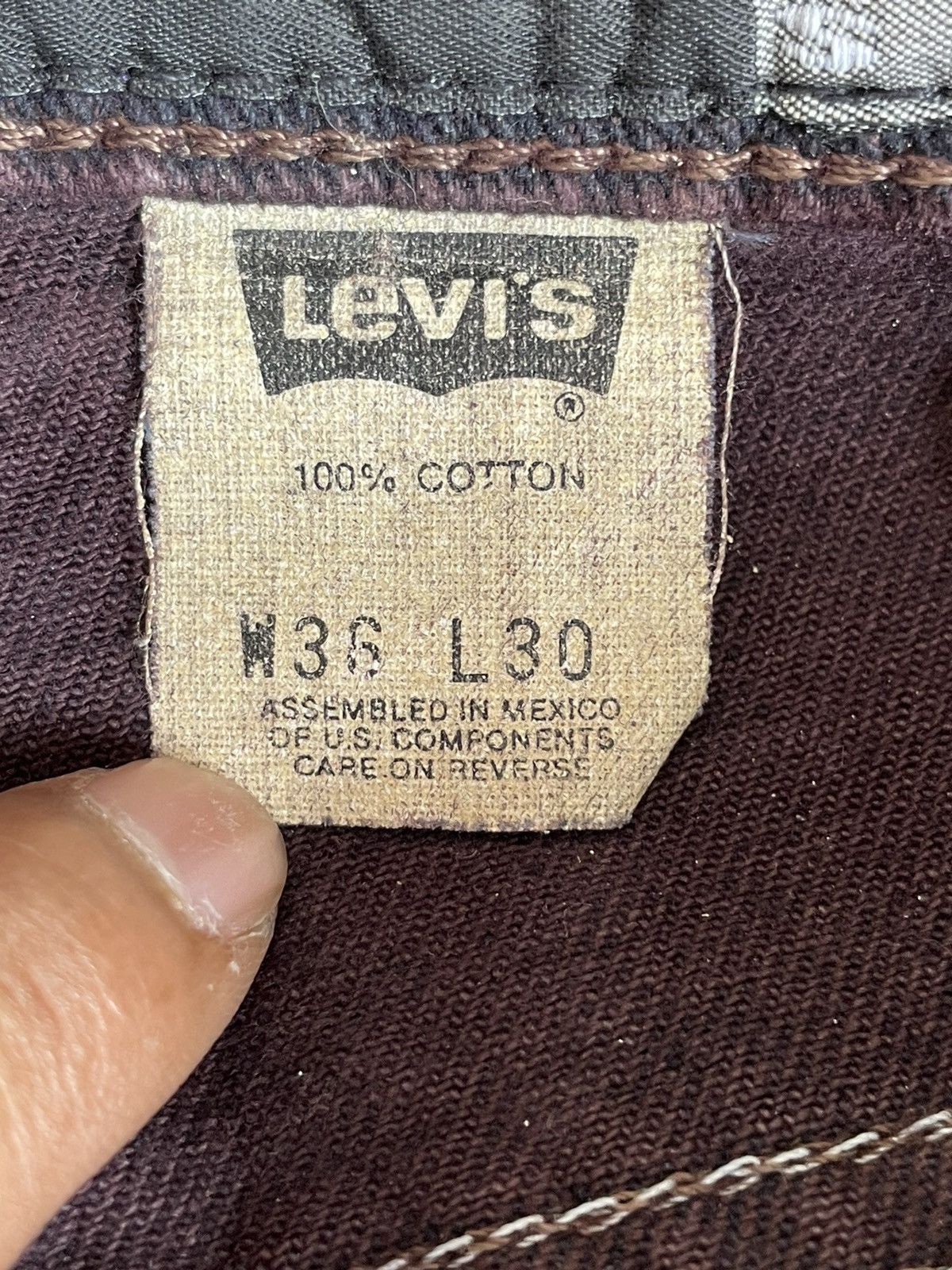 Levi's Vintage Rare 90’s Levis Silvertab Baggy Maroon Colour Size US 36 / EU 52 - 15 Thumbnail