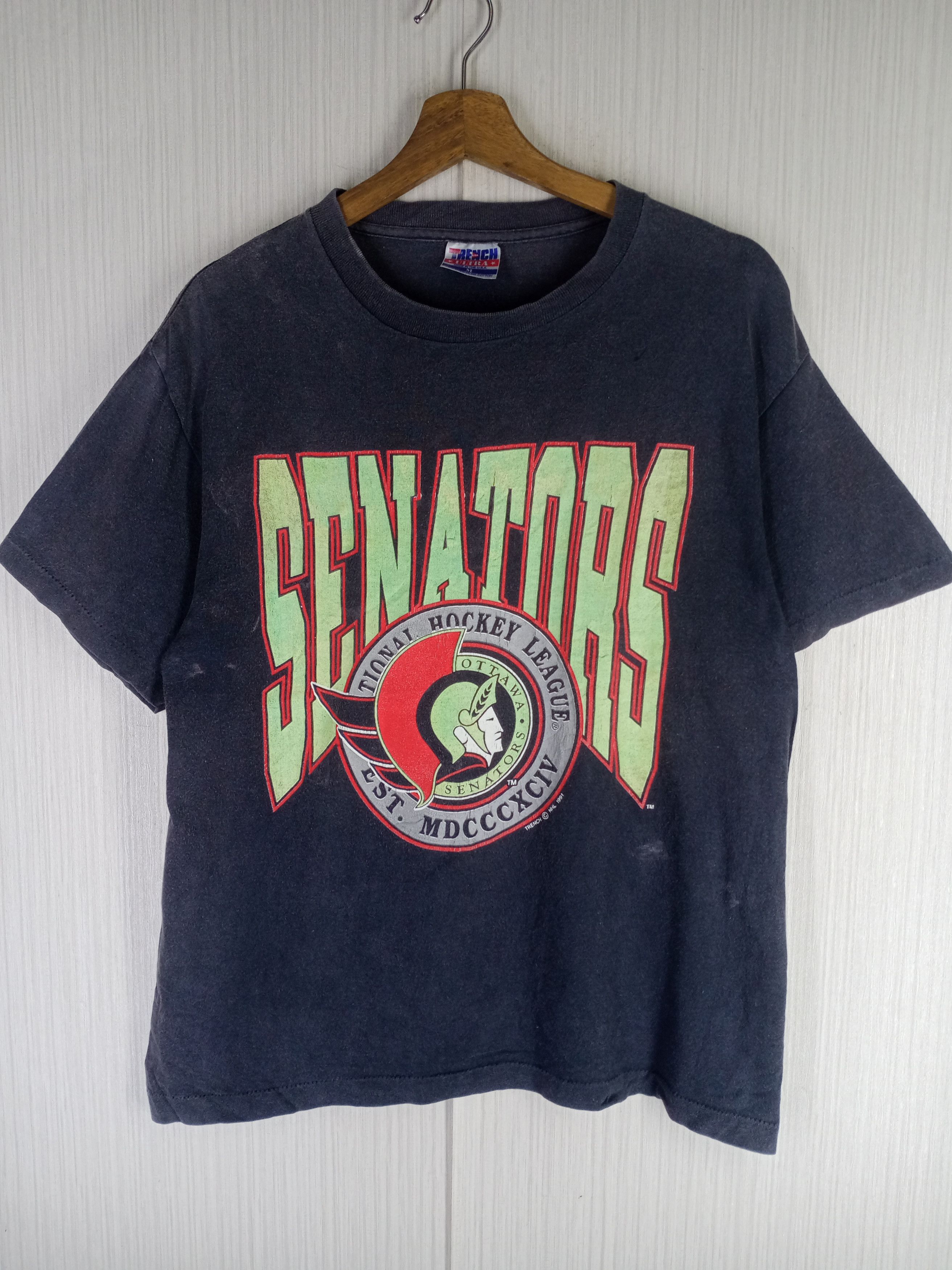 NHL Vintage 1991 NHL Senators Ottawa Big Logo Tee Size US M / EU 48-50 / 2 - 1 Thumbnail