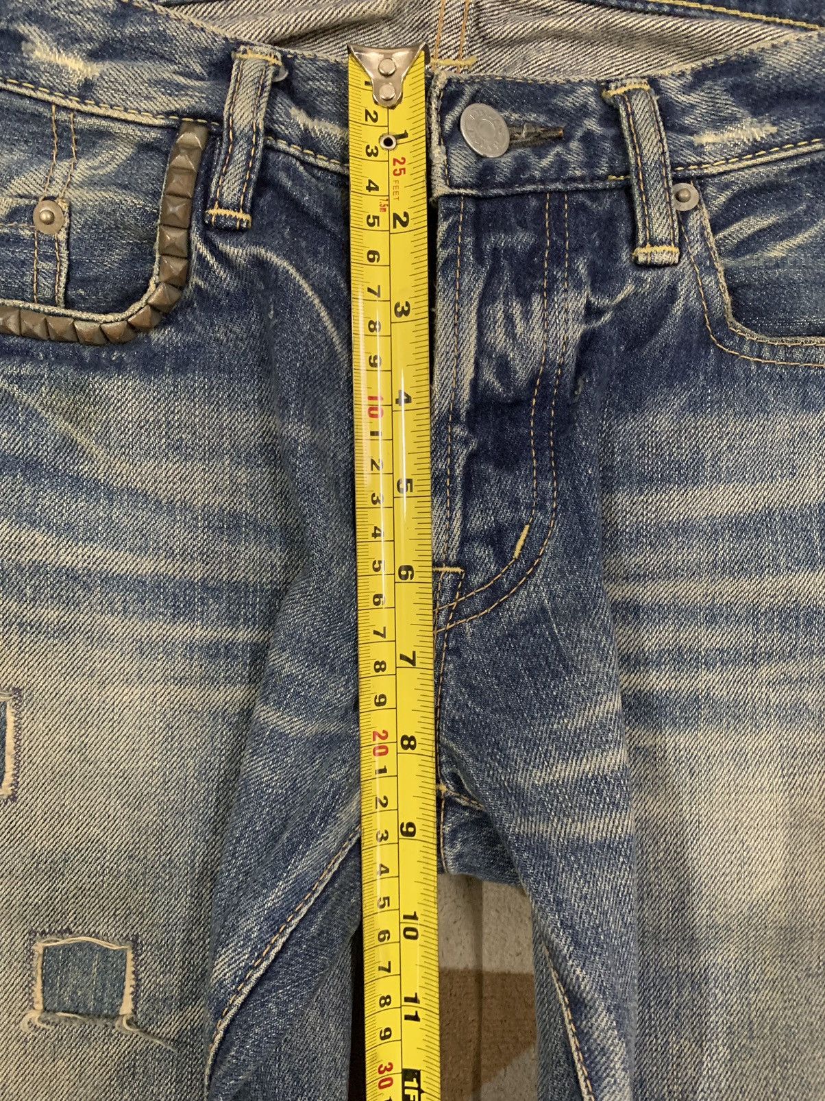 Hysteric Glamour Vintage Hysteric Glamour Selvedge Studded Distressed Jeans Size US 31 - 20 Thumbnail