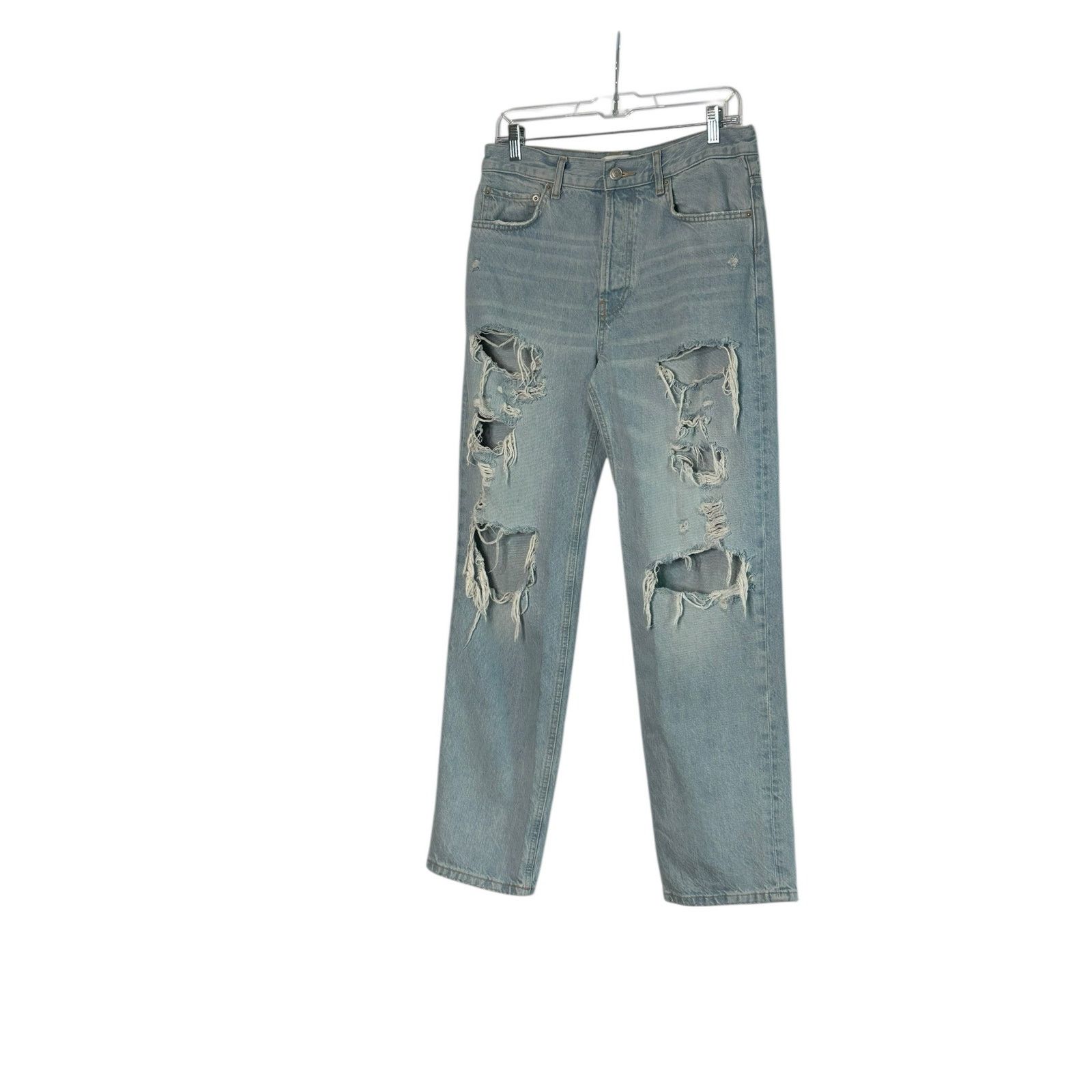 Zara Zara light wash high waist ripped jeans size 6 Size 28" / US 6 / IT 42 - 10 Thumbnail