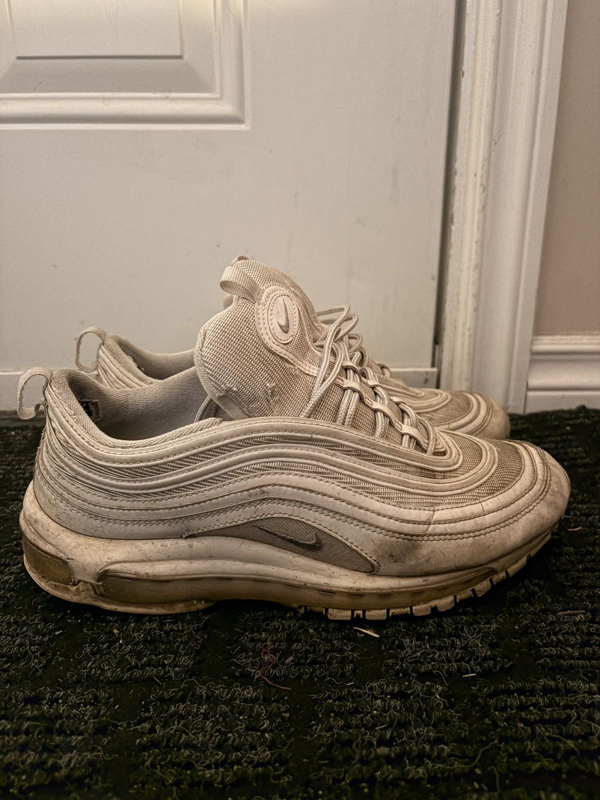 Nike Nike Air Max 97 ‘Triple White Wolf Grey’ Size US 10 / EU 43 - 1 Thumbnail
