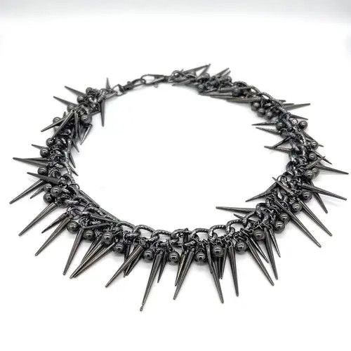 Japanese Brand Retro streetwear punk rivet spike pants pocket chain Size ONE SIZE - 3 Thumbnail