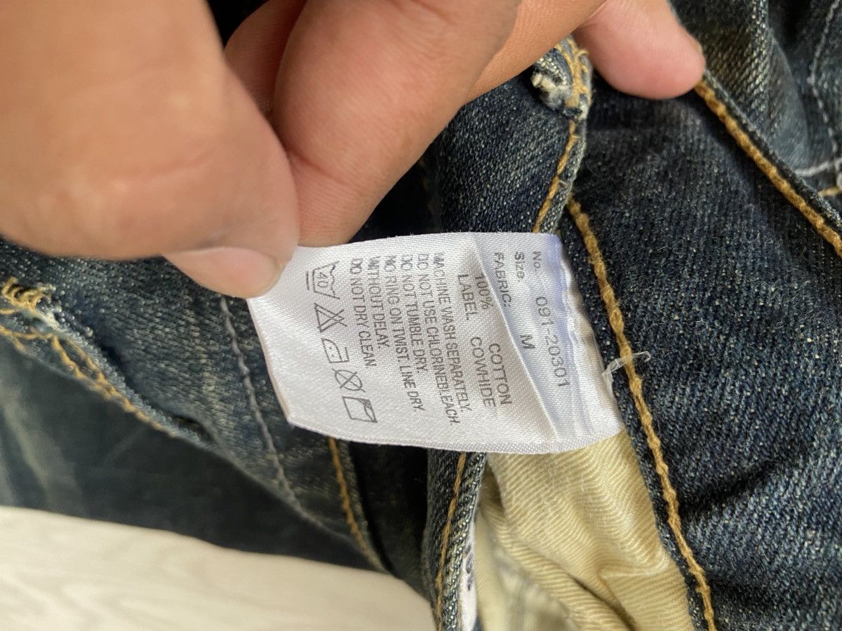 If Six Was Nine × Le Grande Bleu (L.G.B.) × semanticdesign Vintage Semantic Design Zipper Cowhide Flare Denim Pants Size US 32 / EU 48 - 9 Thumbnail