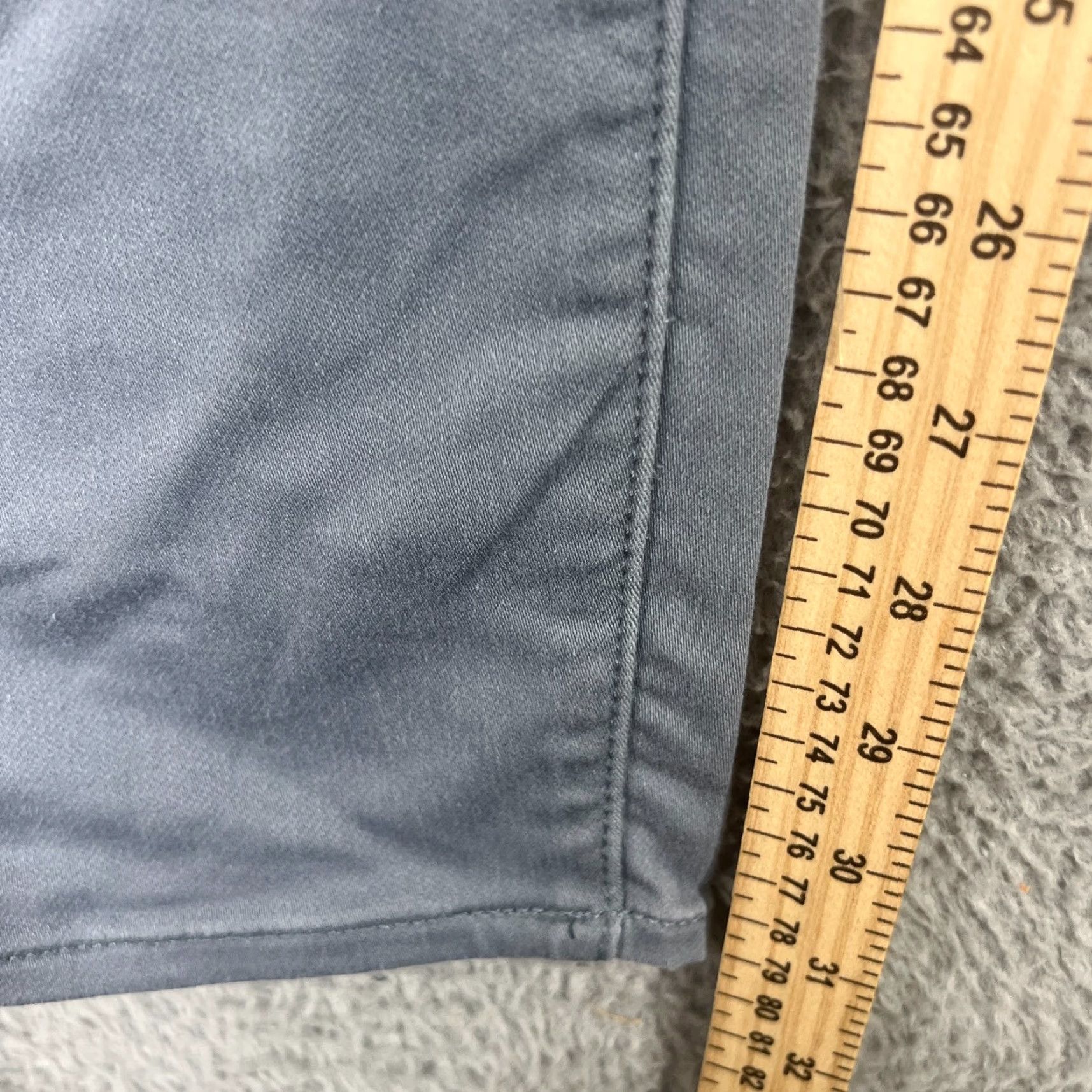 Vintage Swet Tailor Pants Mens 33x32 Chino Slim Fit Stretch Casual Button Logo 5-Pocket Design Gray Cotton Spandex Knit Tapered Flat Front Zip Size US 33 - 2 Thumbnail