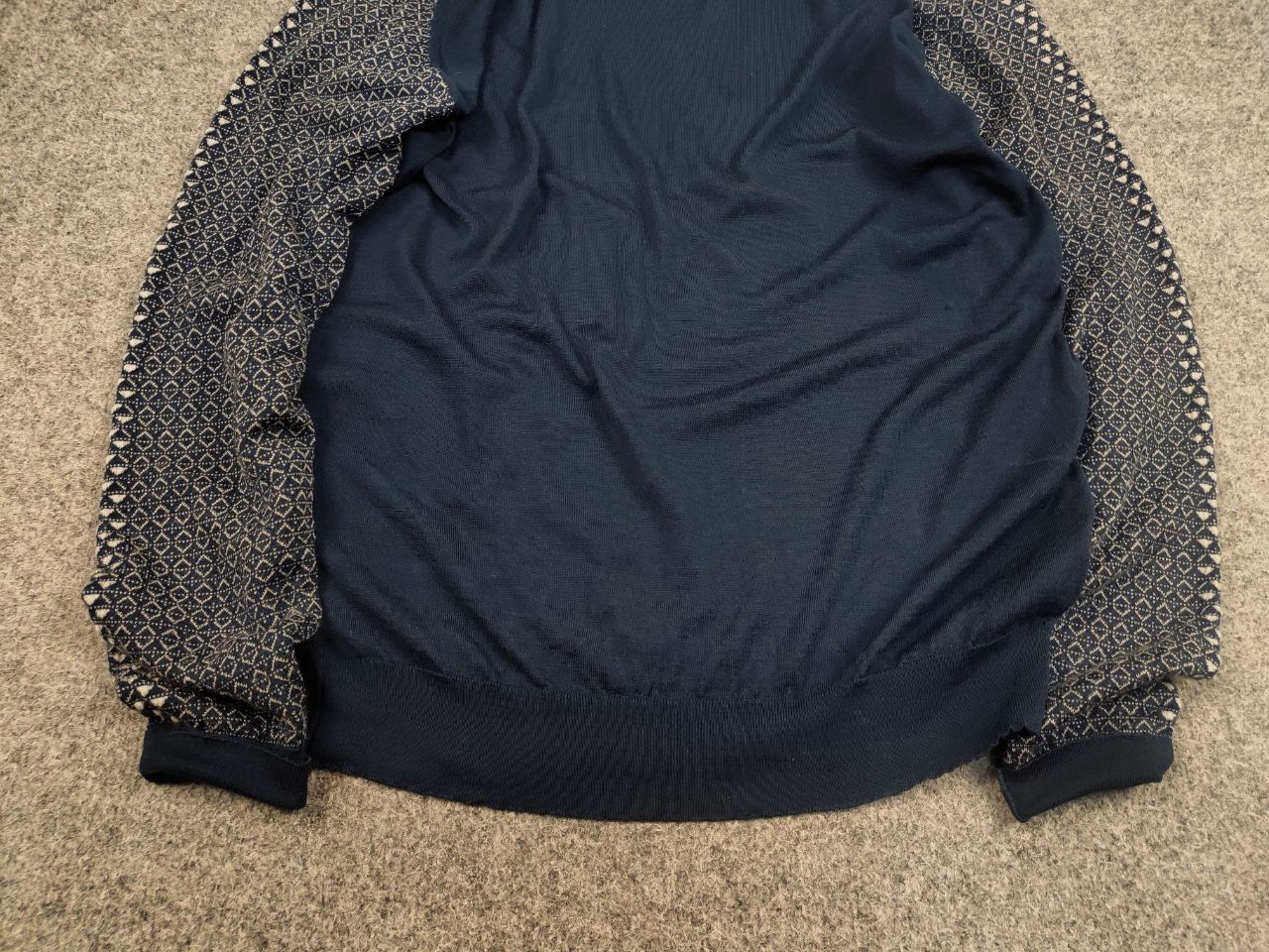 John Smedley John Smedley Classic Lana Wool Pattern Crew Check Sweater Size US L / EU 52-54 / 3 - 9 Thumbnail