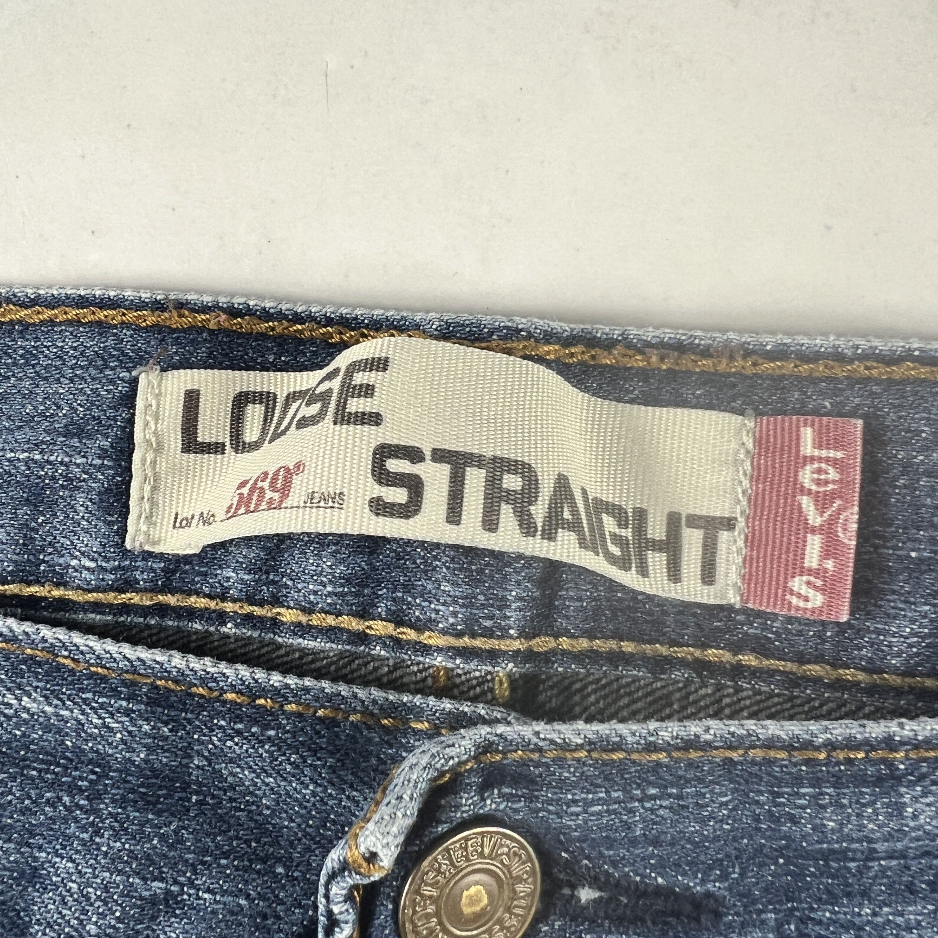 Levi's Levi's Jean Shorts 569 Loose Cut Off Faded Denim Jorts Size US 35 - 4 Thumbnail