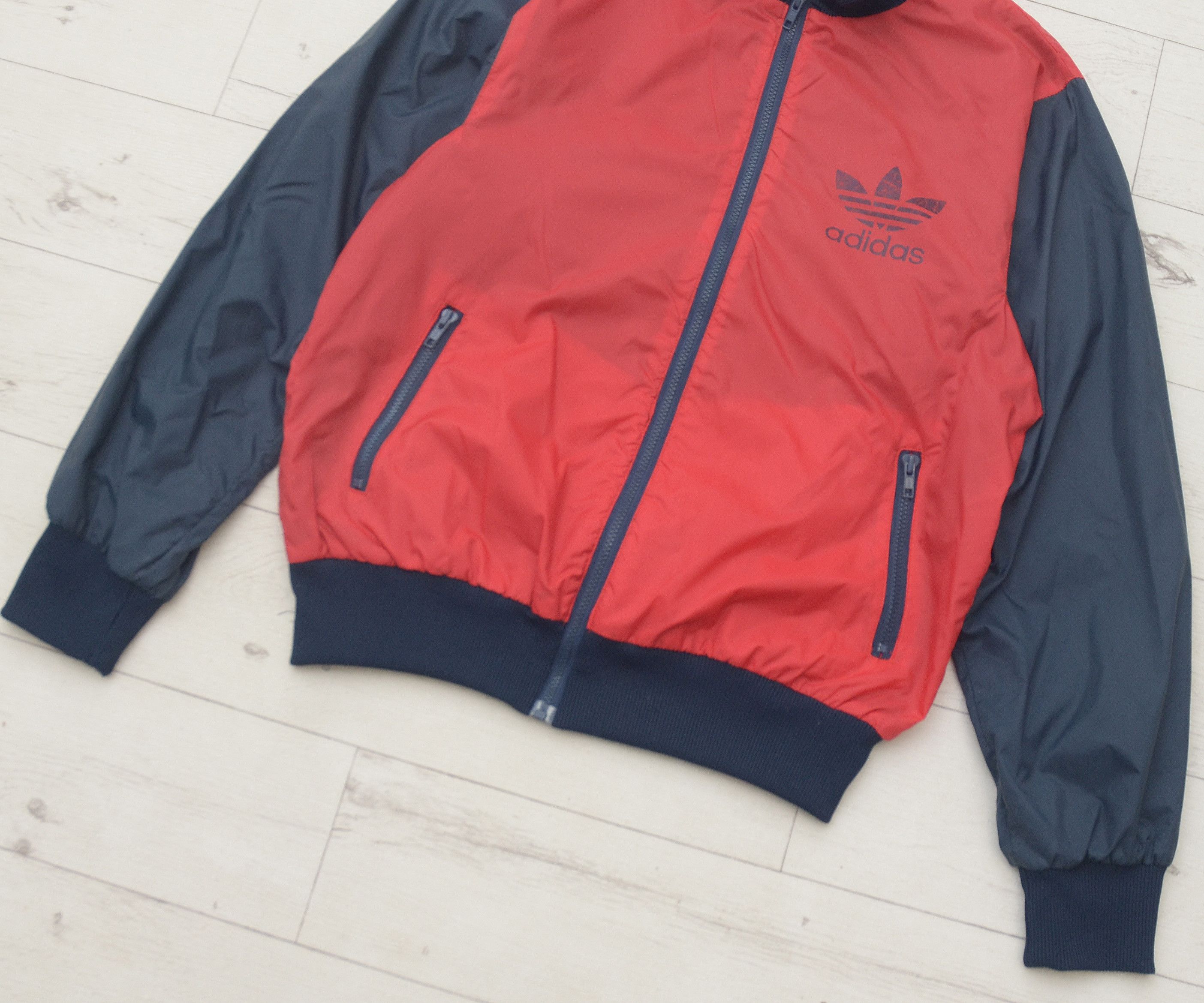Adidas × Vintage 90s Vintage Adidas Original Track Bomber Jacket Size US L / EU 52-54 / 3 - 3 Thumbnail