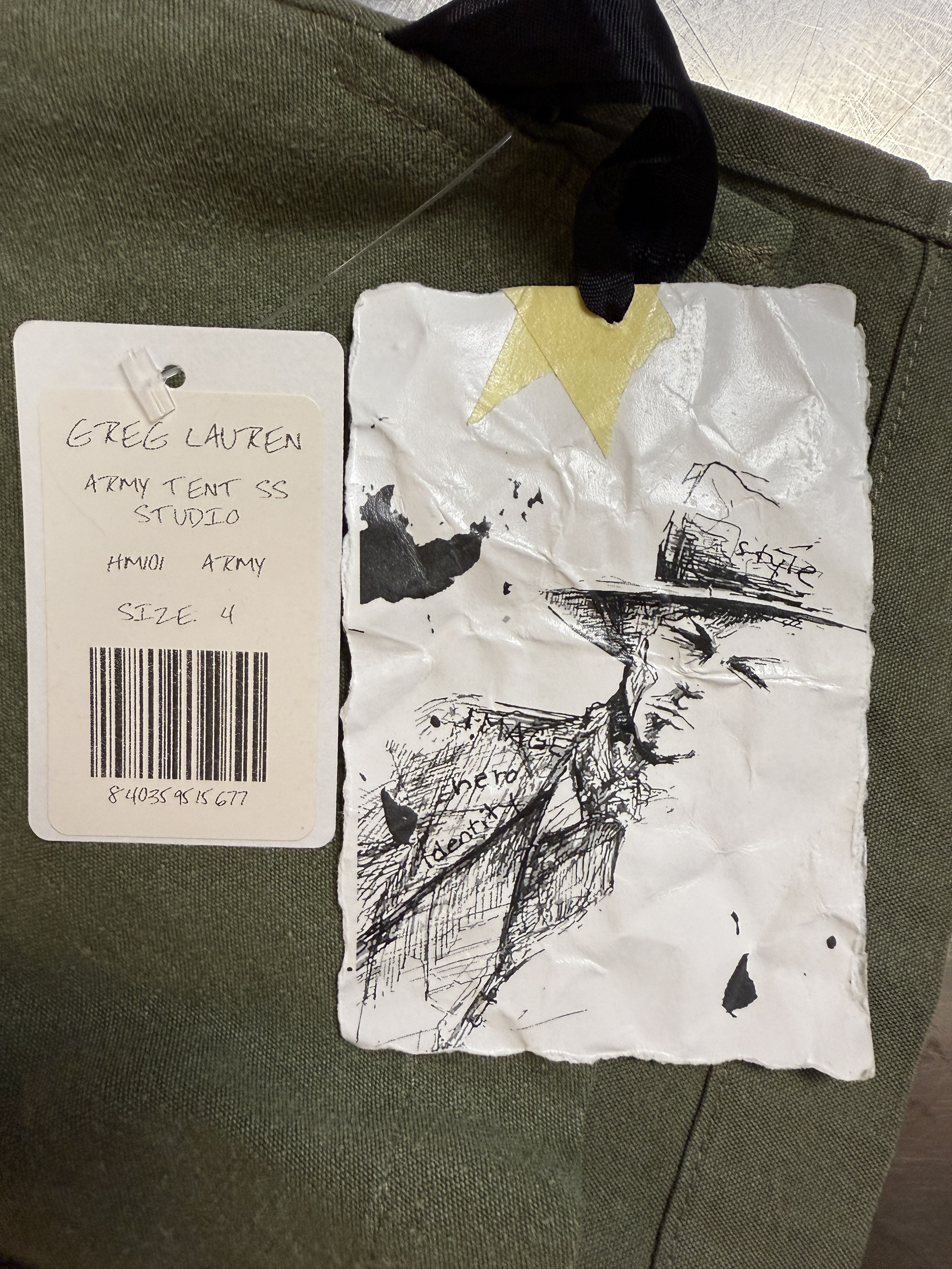 Greg Lauren $950 Greg Lauren Army Tent Short Sleeve Studio Shirt Size US XL / EU 56 / 4 - 9 Thumbnail