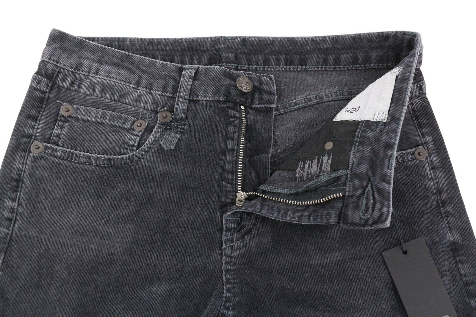 R13 BOY STRAIGHT 26 Obsidian Stretch Cord Faded FW25 86618 Size 26" / US 2 / IT 38 - 4 Thumbnail