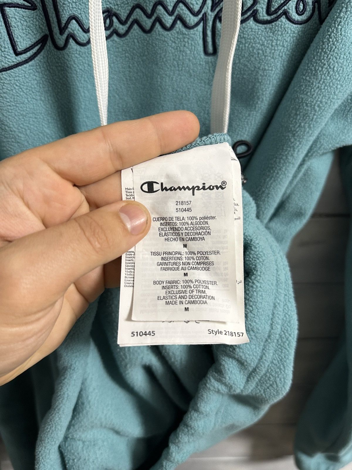 Champion Rare Vintage Fleece Hoodie Champion Big Logo Size US M / EU 48-50 / 2 - 10 Thumbnail
