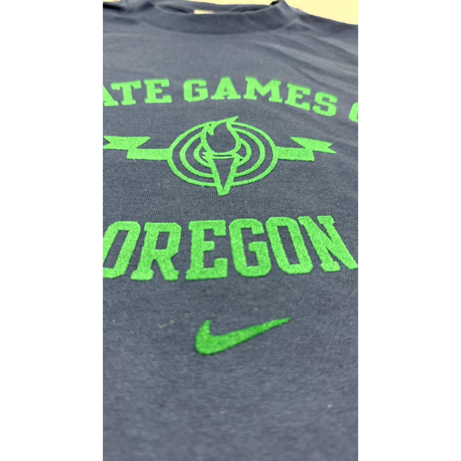 Nike VINTAGE Nike Shirt Men S Navy Blue State Games of Oregon 04 Graphic Tee 2000s Mens Size US S / EU 44-46 / 1 - 3 Thumbnail