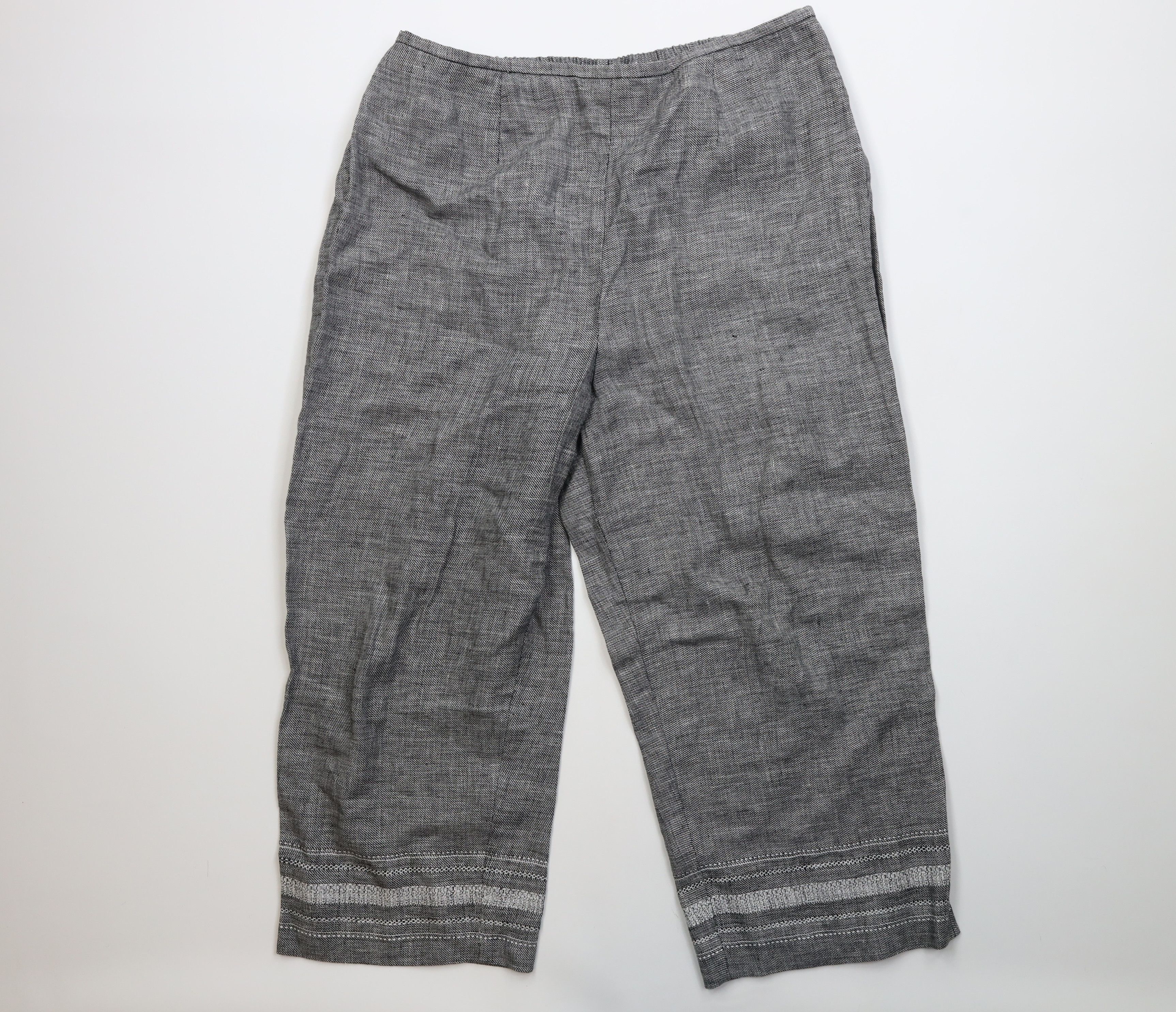Vintage Vintage 90s Y2K Streetwear Linen Cropped Harem Capris Pants Size 34" / US 12 / IT 48 - 1 Thumbnail