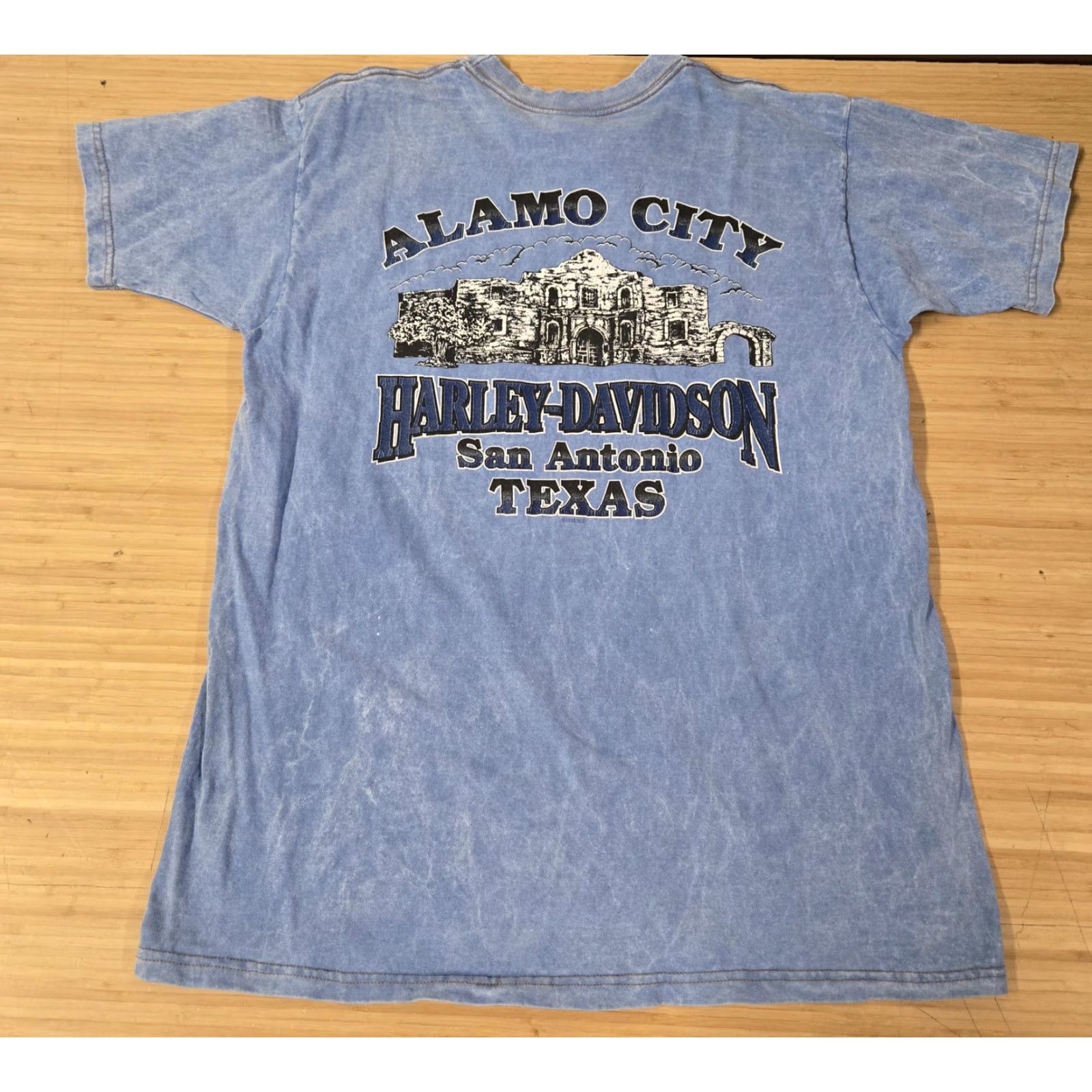 Harley Davidson VINTAGE Harley-Davidson Shirt Mens Large Blue Alamo City San Antonio Texas 90s Tee Size US L / EU 52-54 / 3 - 4 Thumbnail
