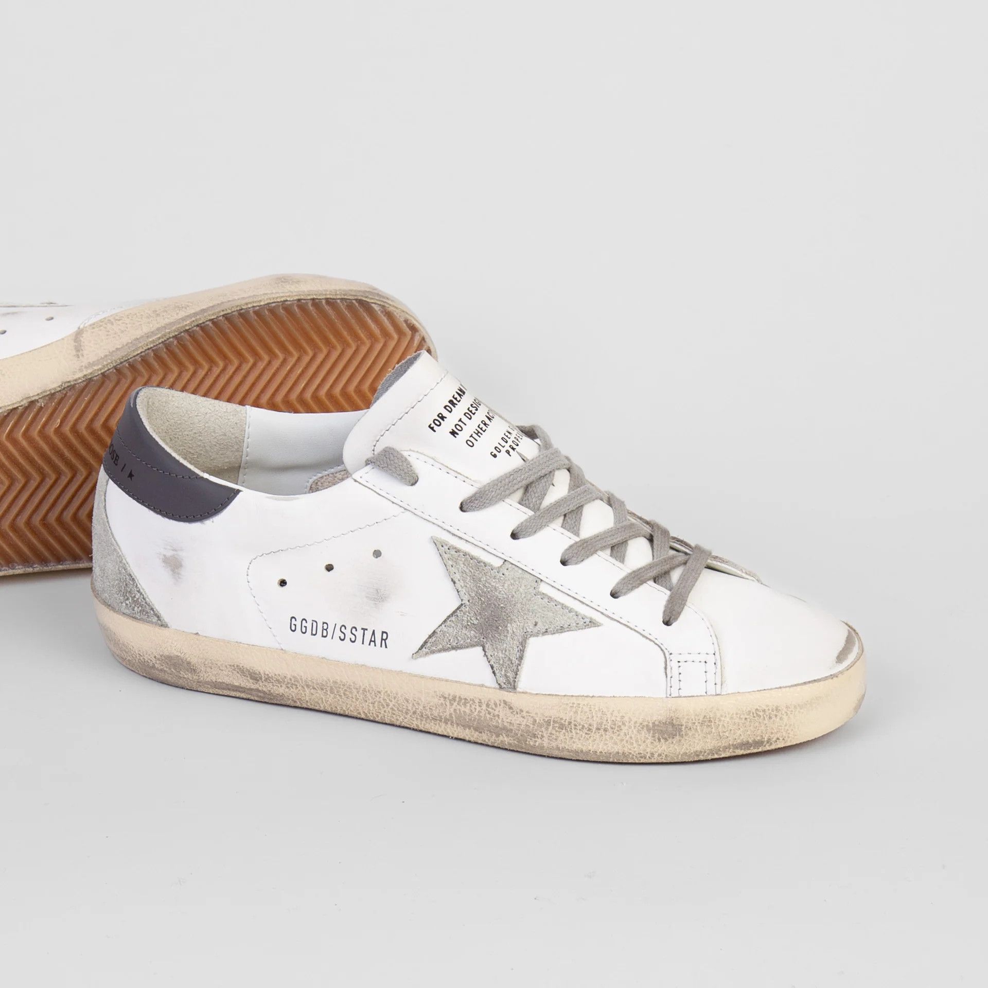 Golden Goose o1s22i1n1224 Leather Super-Star Sneakers in White Grey Size US 11 / IT 41 - 3 Thumbnail