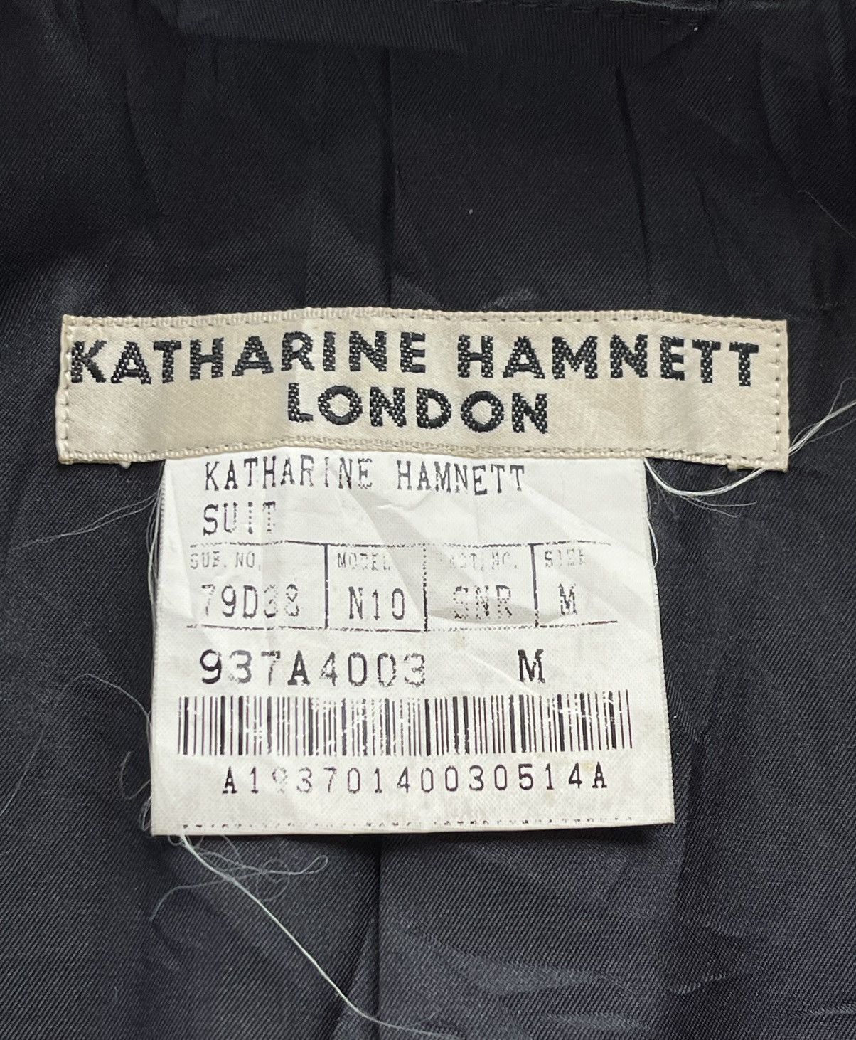 Katharine Hamnett London 🔥VINTAGE KATHARINE HAMNETT LONDON WOOL BUTTON SUIT BLACK Size US M / EU 48-50 / 2 - 9 Thumbnail