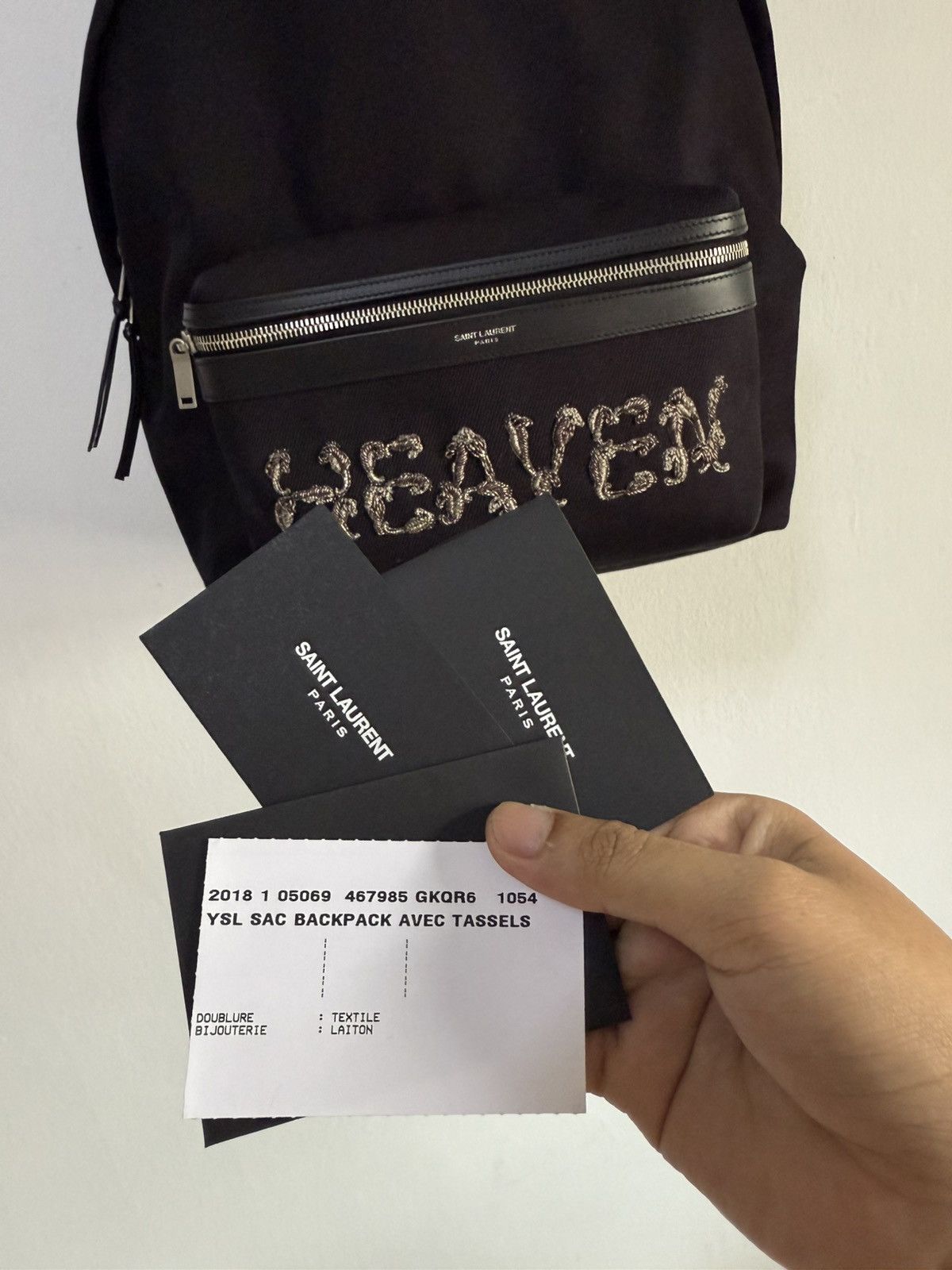 Saint Laurent Paris 2017 Saint Laurent Paris "HEAVEN" Bagpack Size ONE SIZE - 16 Thumbnail