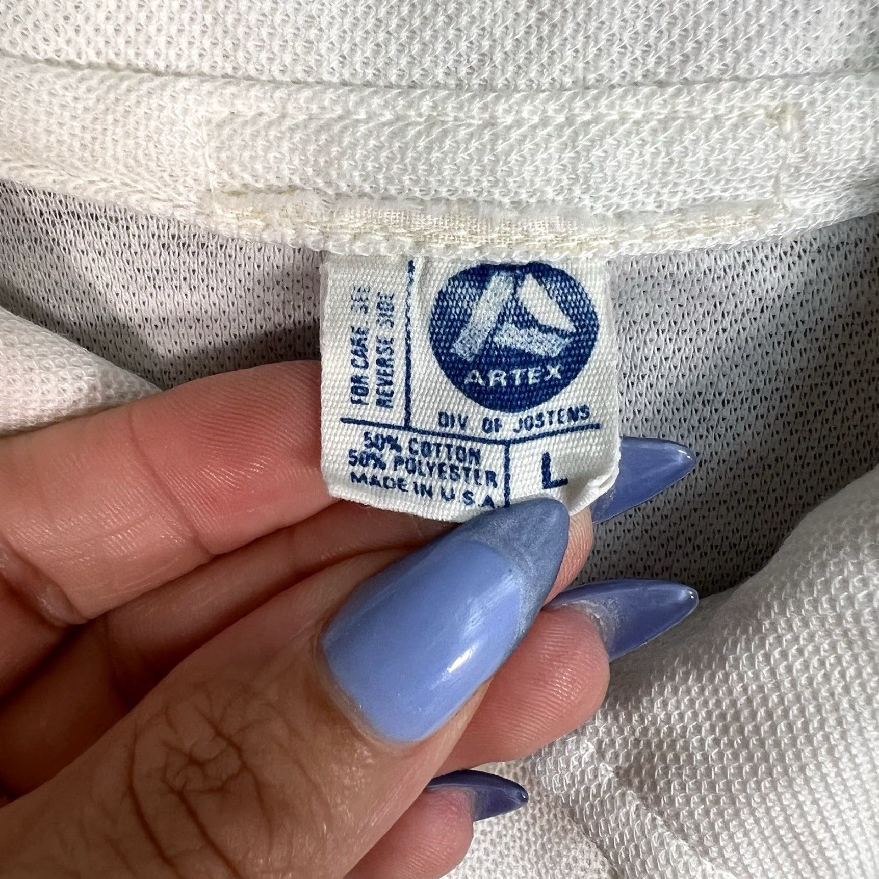 Vintage VINTAGE Artex Northwest Academy Mustangs Polo Shirt Adult Large White Mens Size US L / EU 52-54 / 3 - 6 Thumbnail