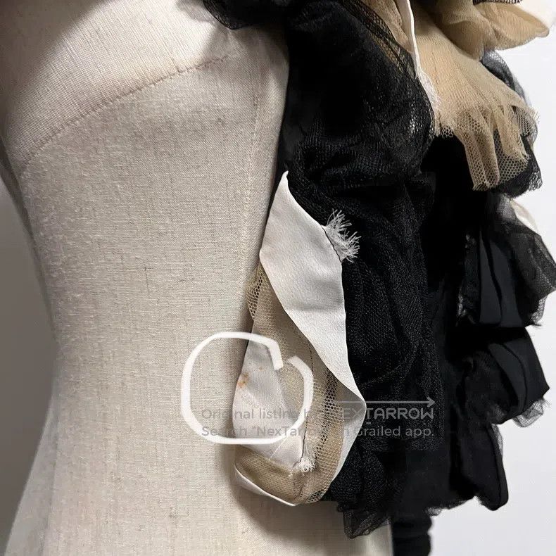 Comme des Garcons Comme Des Garcons Rose Lace Collar Scarf Shawl Fake Collar Size XS / US 0-2 / IT 36-38 - 8 Thumbnail
