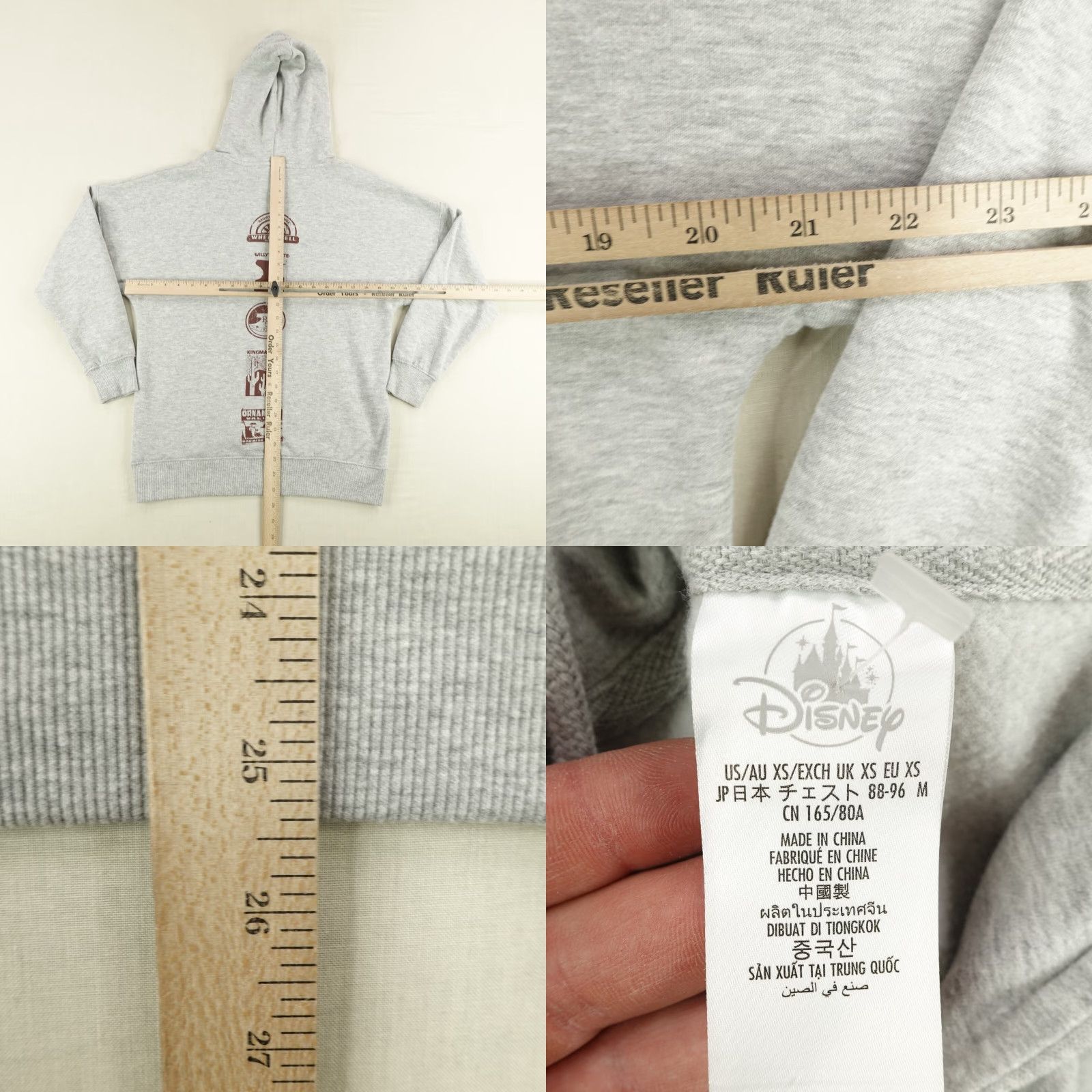Disney VINTAGE Disney Hoodie Men XS Gray Cars Land Pullover Sweatshirt Pixar Disneyland Size US XS / EU 42 / 0 - 8 Thumbnail