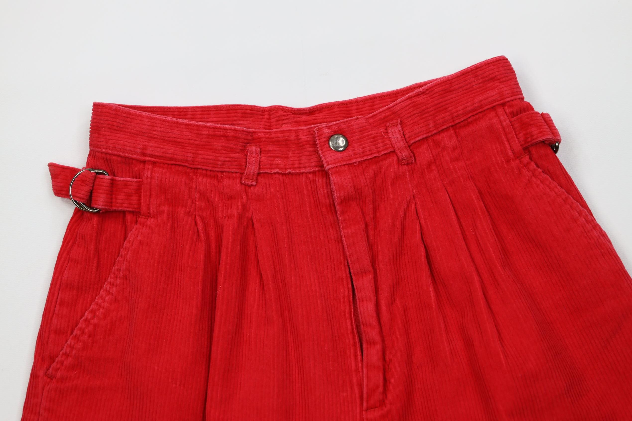 Vintage Vintage 90s Streetwear Buckle Gurkha Safari Corduroy Shorts Size 32" / US 10 / IT 46 - 2 Thumbnail