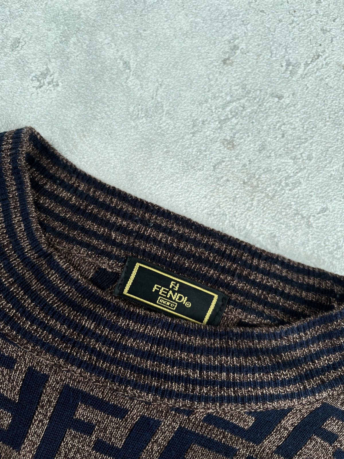Fendi 💥Send Offer 💥 Vintage Fendi zucca Monogram Knit sweater Size US M / EU 48-50 / 2 - 5 Thumbnail