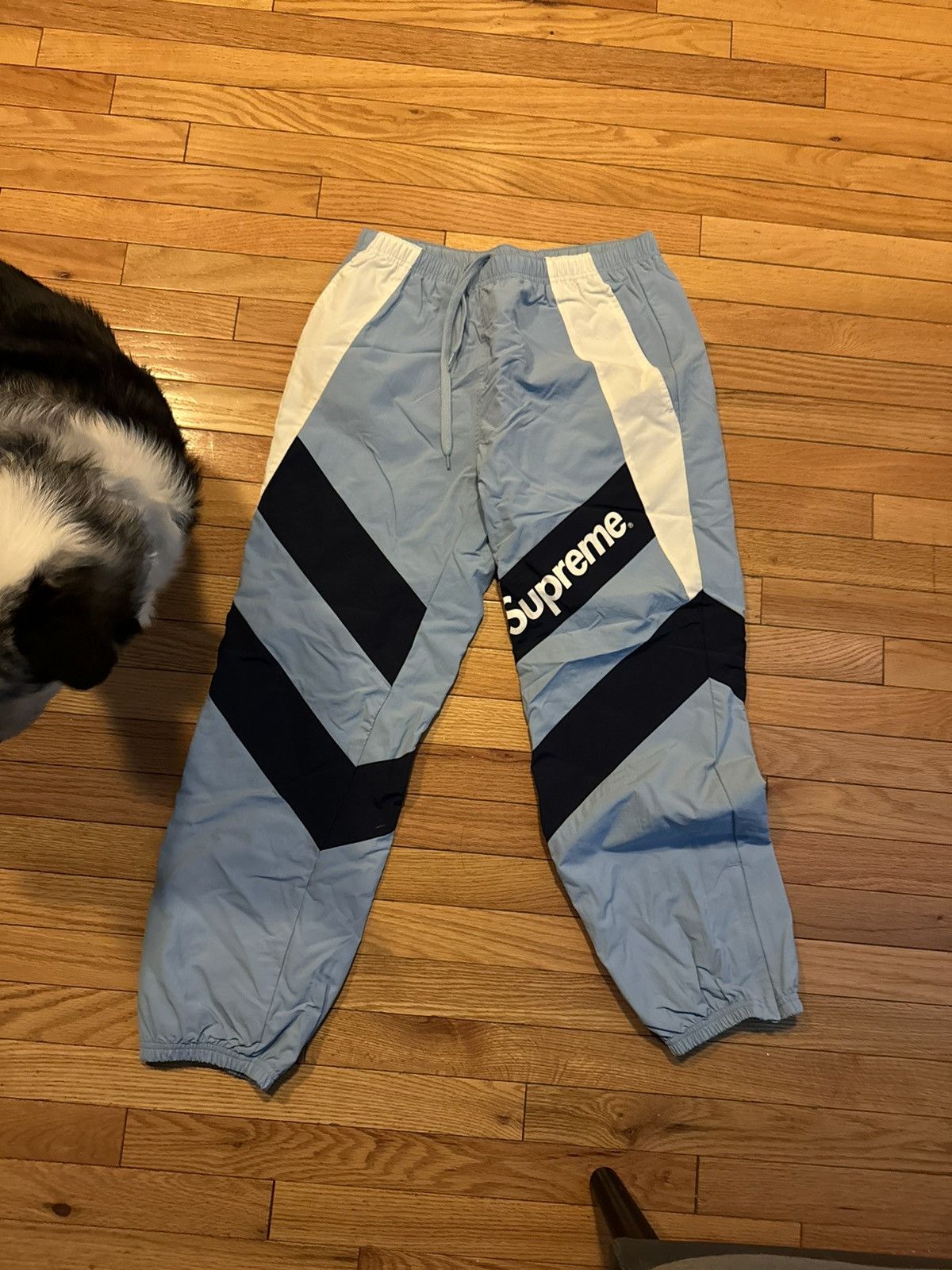 Supreme Paneled Track Pants (Light Blue)