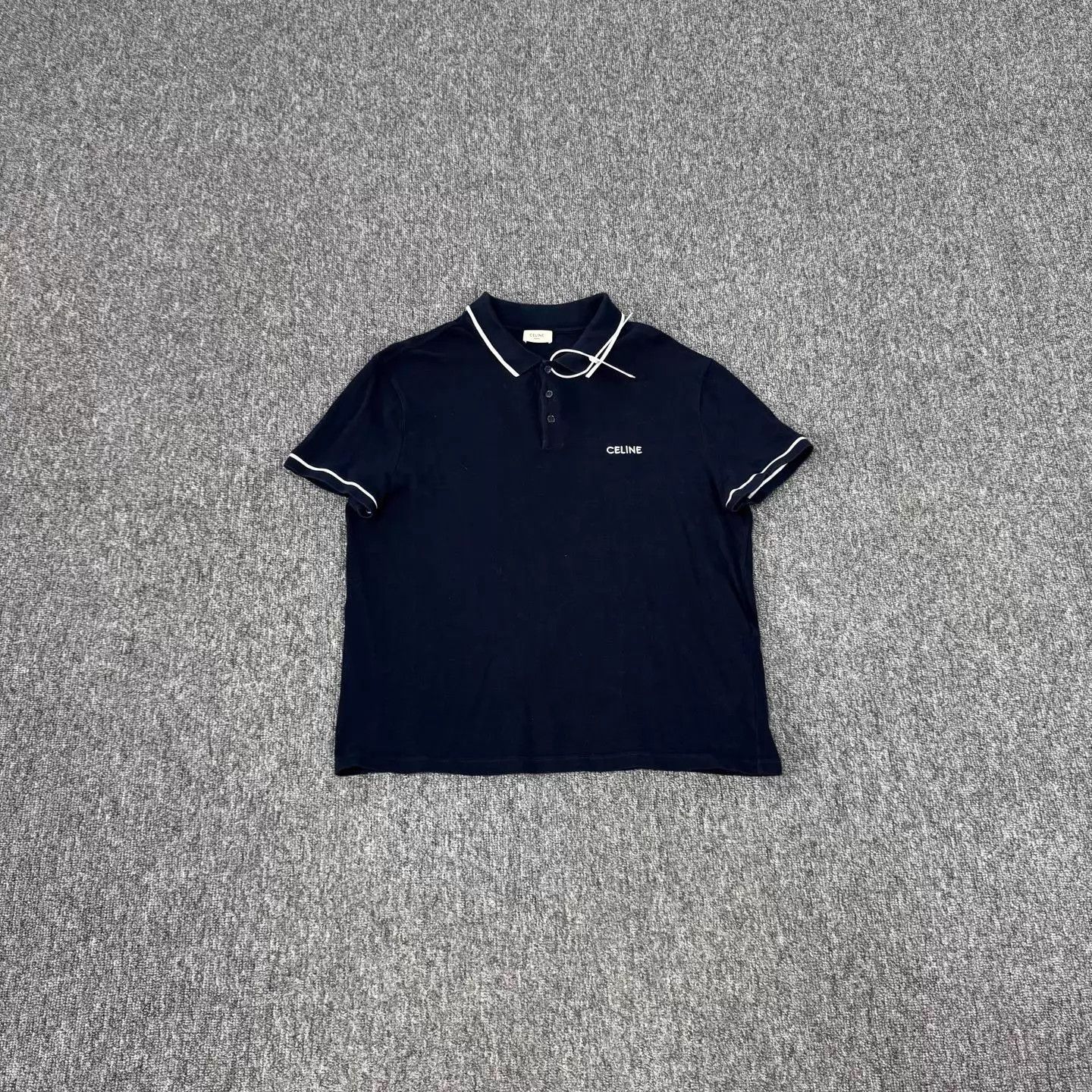 Celine Blue Short-Sleeve Polo Shirt Size US XL / EU 56 / 4 - 1 Thumbnail