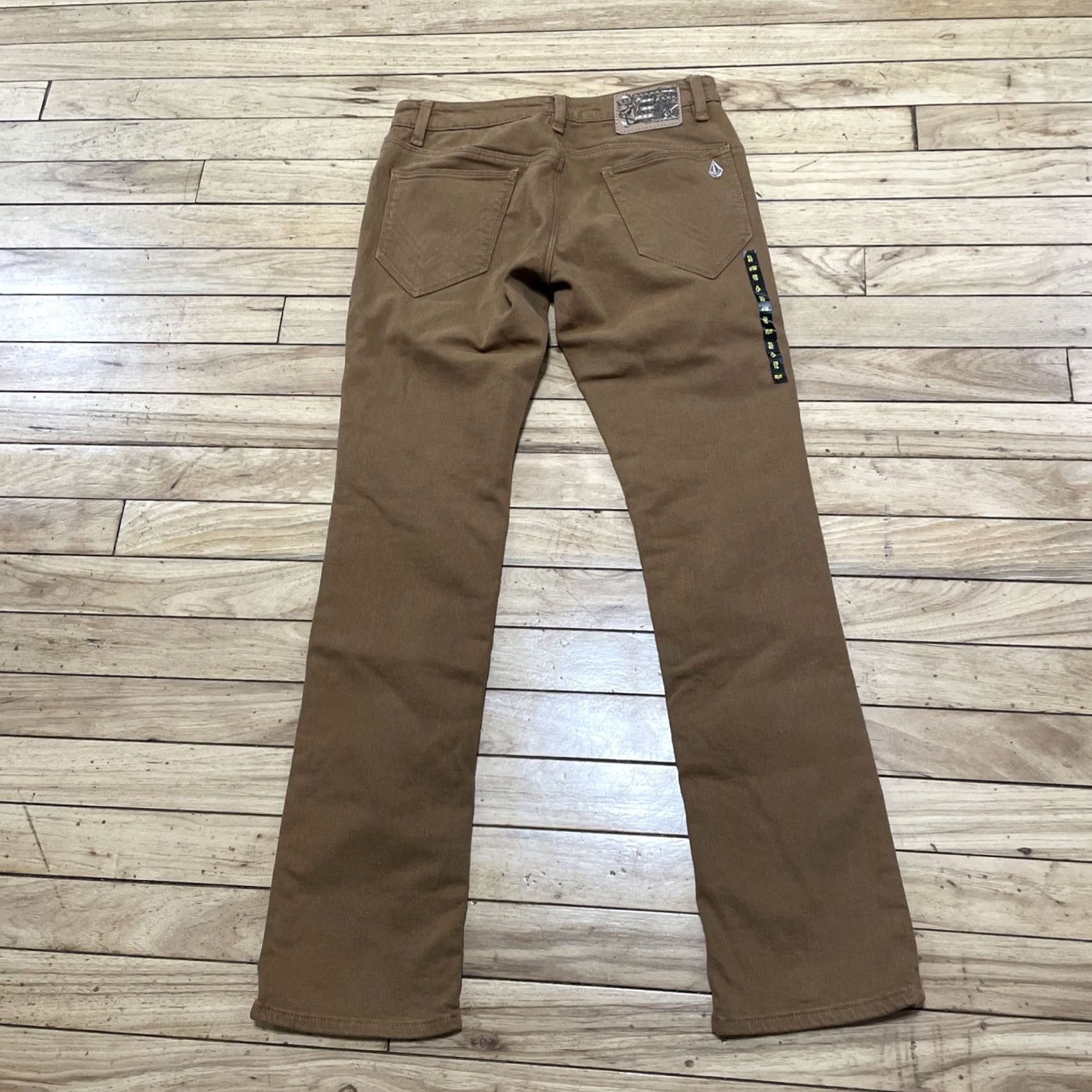 Volcom VOLCOM Jeans Riser Taper Fit Women 27 Brown Straight Beach Skater Pants New Size 27" / US 4 / IT 40 - 2 Thumbnail