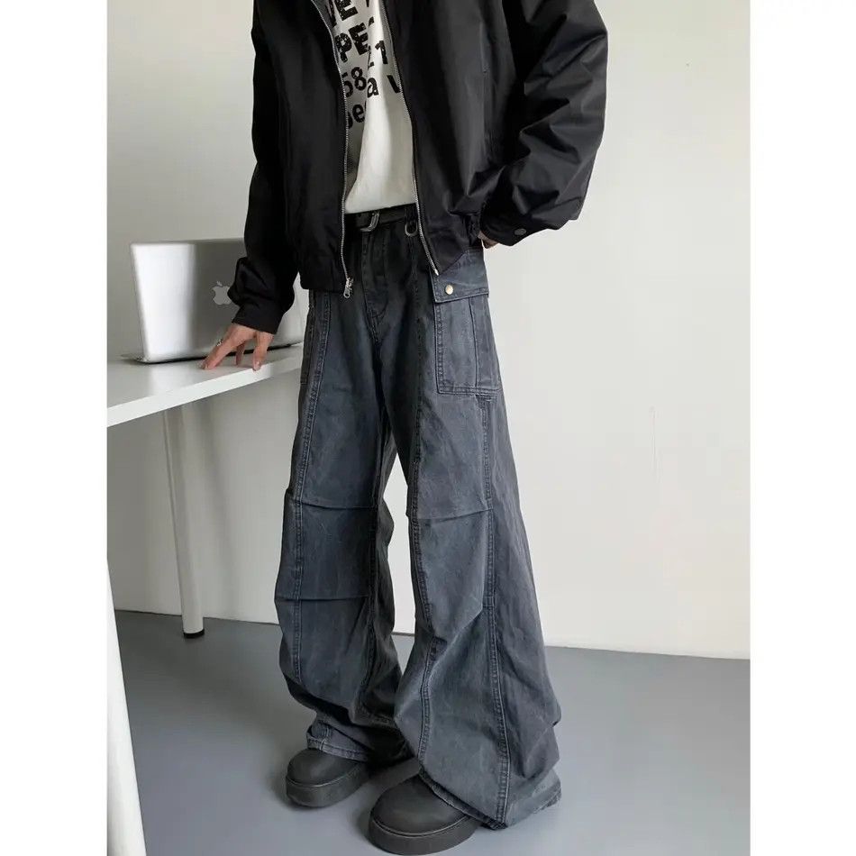 Japanese Brand Retro loose casual micro flared jeans Size US 32 / EU 48 - 1 Thumbnail