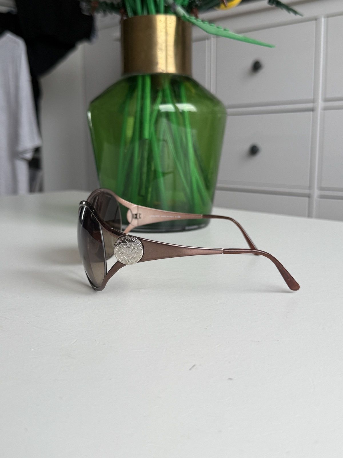 Designer Vintage Versace rosegold oversized sunglasses designer luxury Size ONE SIZE - 4 Thumbnail
