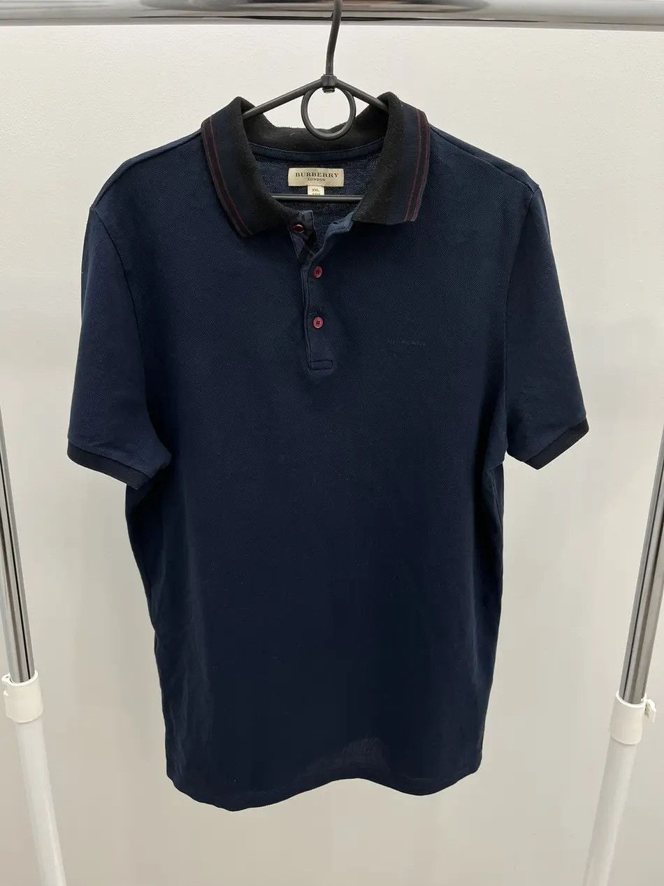 Burberry Burberry London Navy Cotton Polo Shirt Size US XL / EU 56 / 4 - 1 Thumbnail
