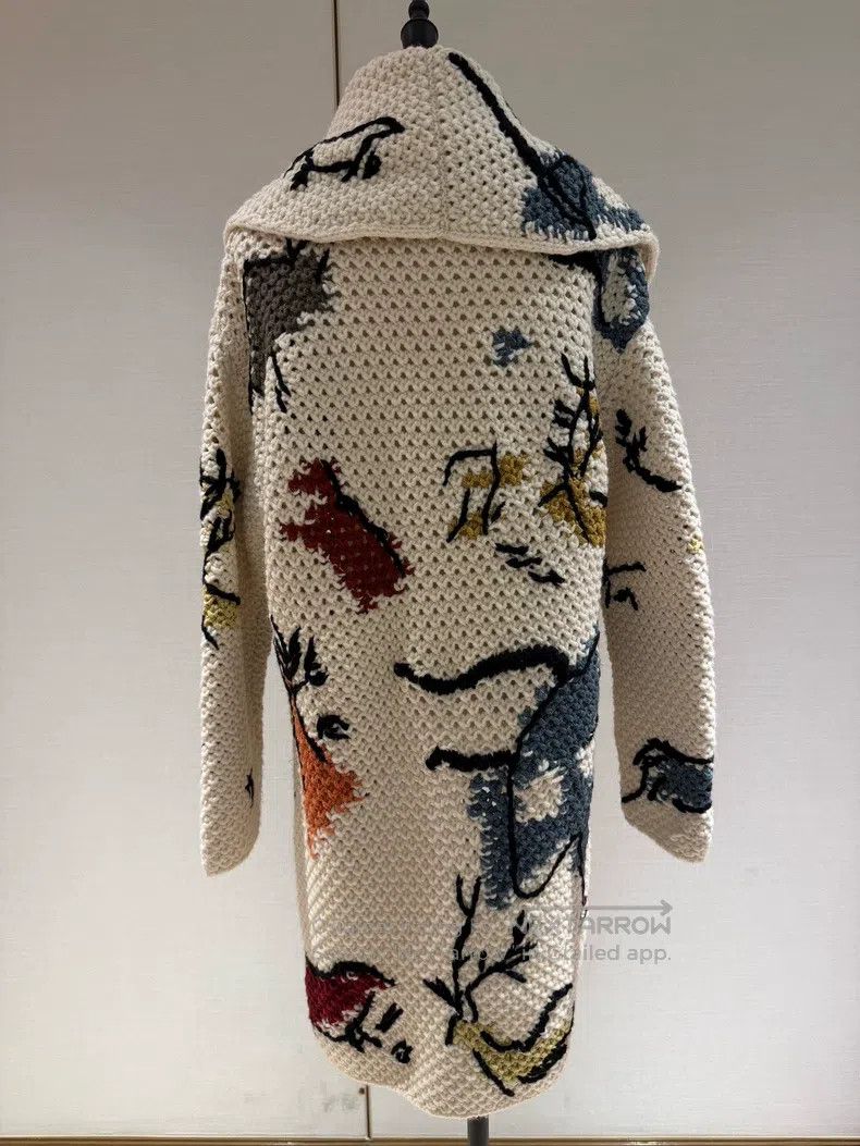 Dior Dior Graffiti wool cardigan coat Size S / US 4 / IT 40 - 2 Thumbnail