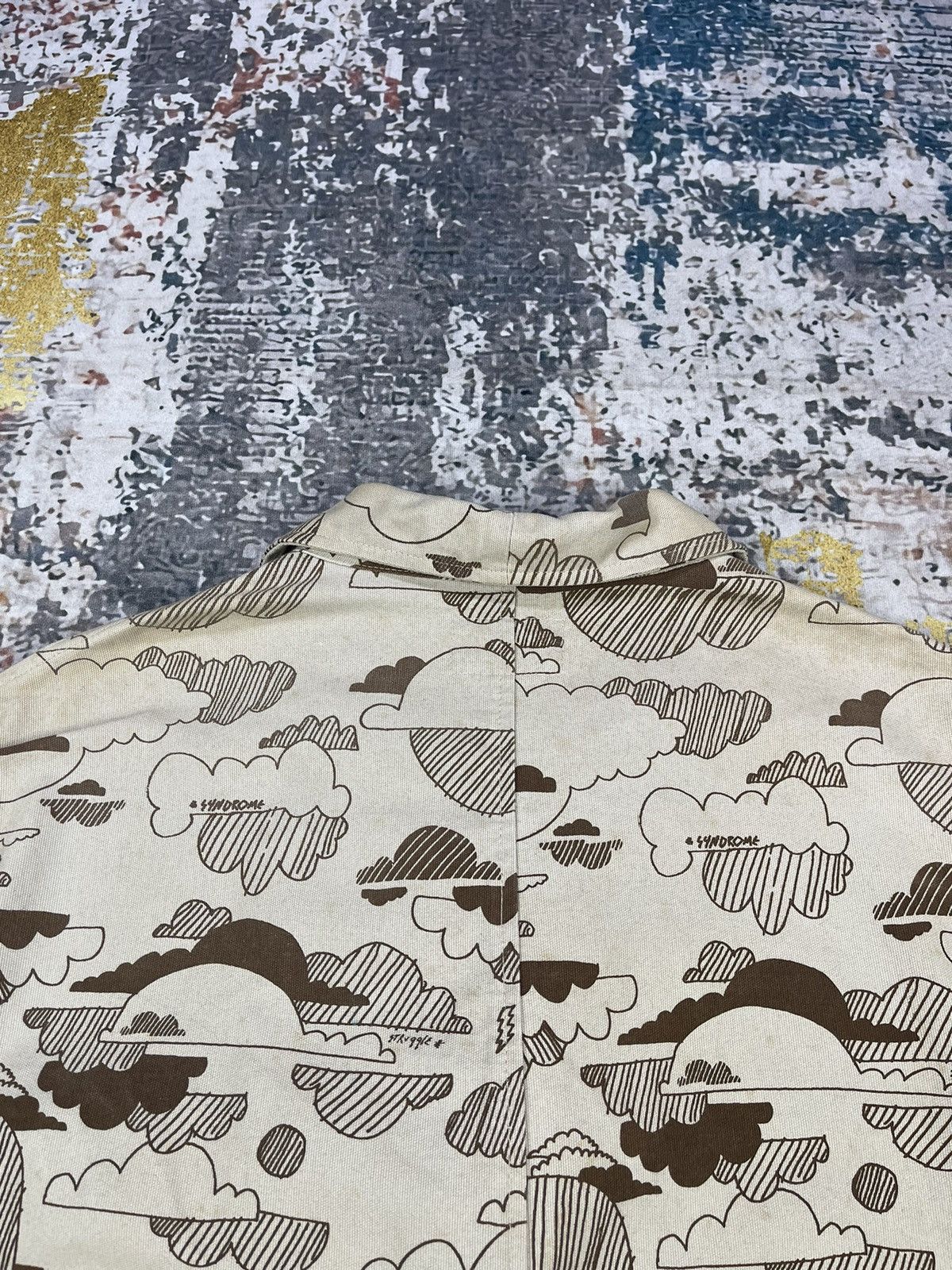 Vintage Vintage Syndrome Canvas Doodle Overprinted Jackets Size US L / EU 52-54 / 3 - 9 Thumbnail