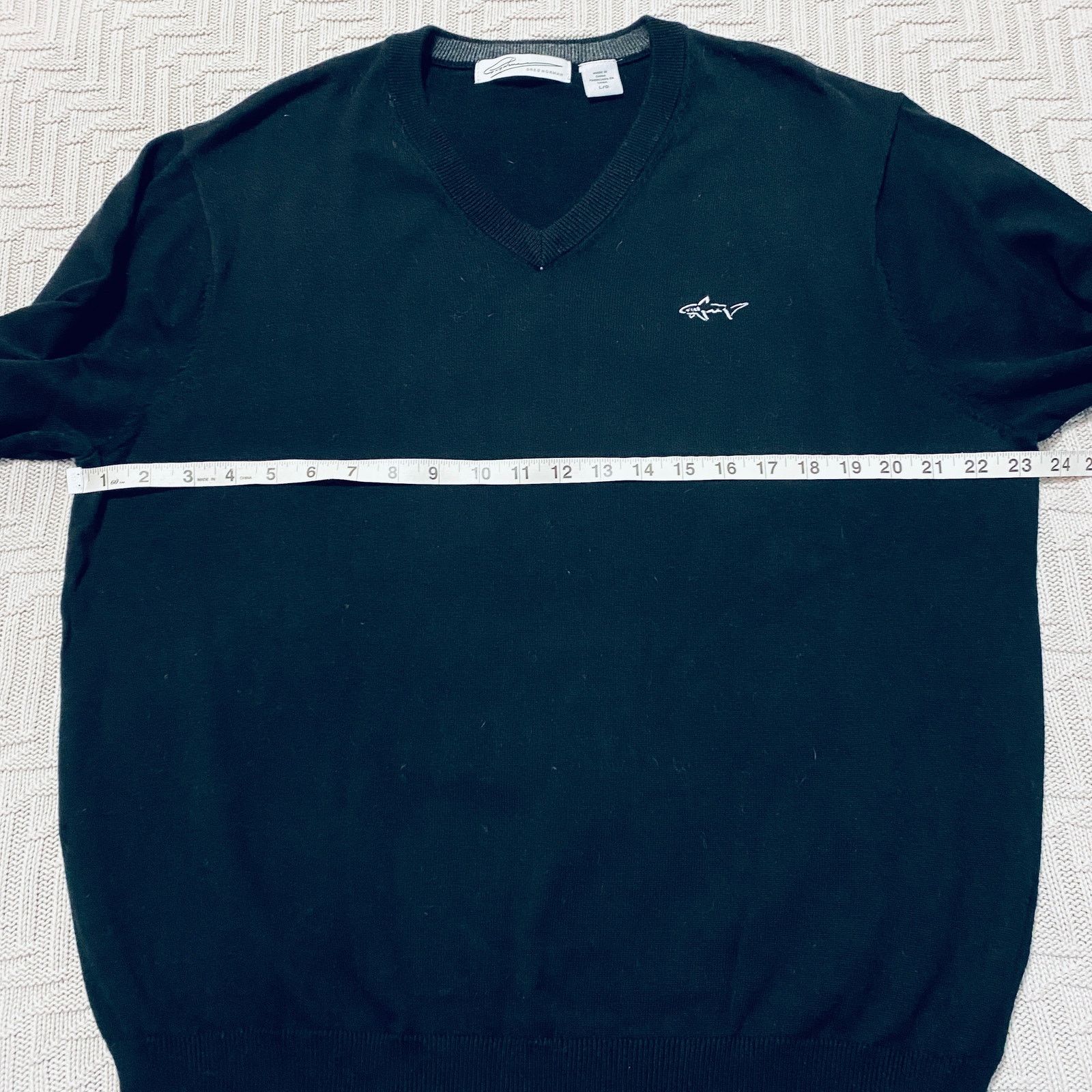 Greg Norman Greg Norman black v neck cotton sweater Size US L / EU 52-54 / 3 - 6 Thumbnail