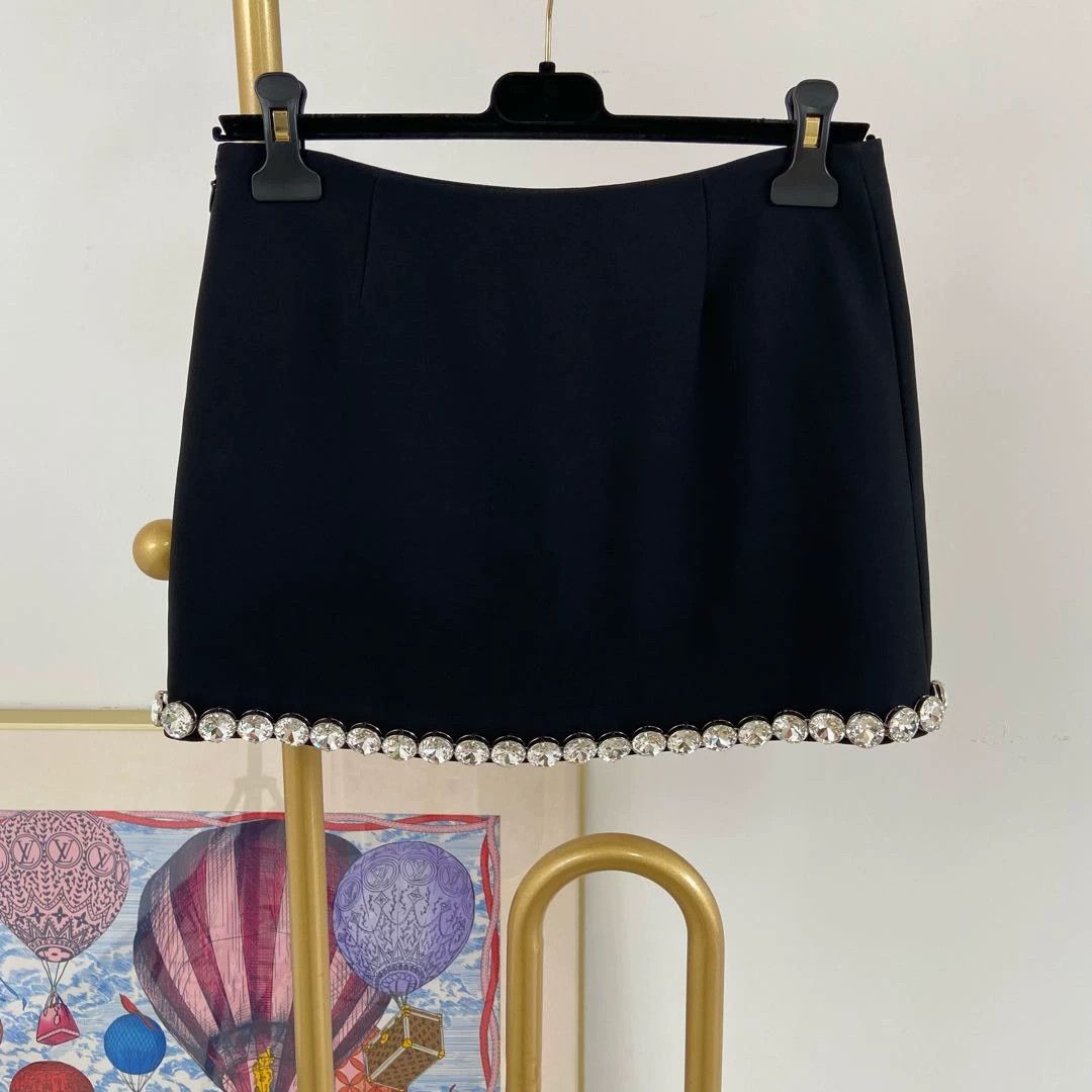 Prada Prada crystal black skirt IT 38 Size 26" / US 2 / IT 38 - 3 Thumbnail