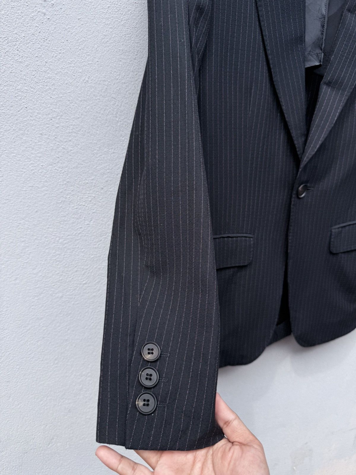 Jean Paul Gaultier JEAN PAUL GAULTIER Pin Striped Tailored Blazer Jacket Size 46R - 16 Thumbnail