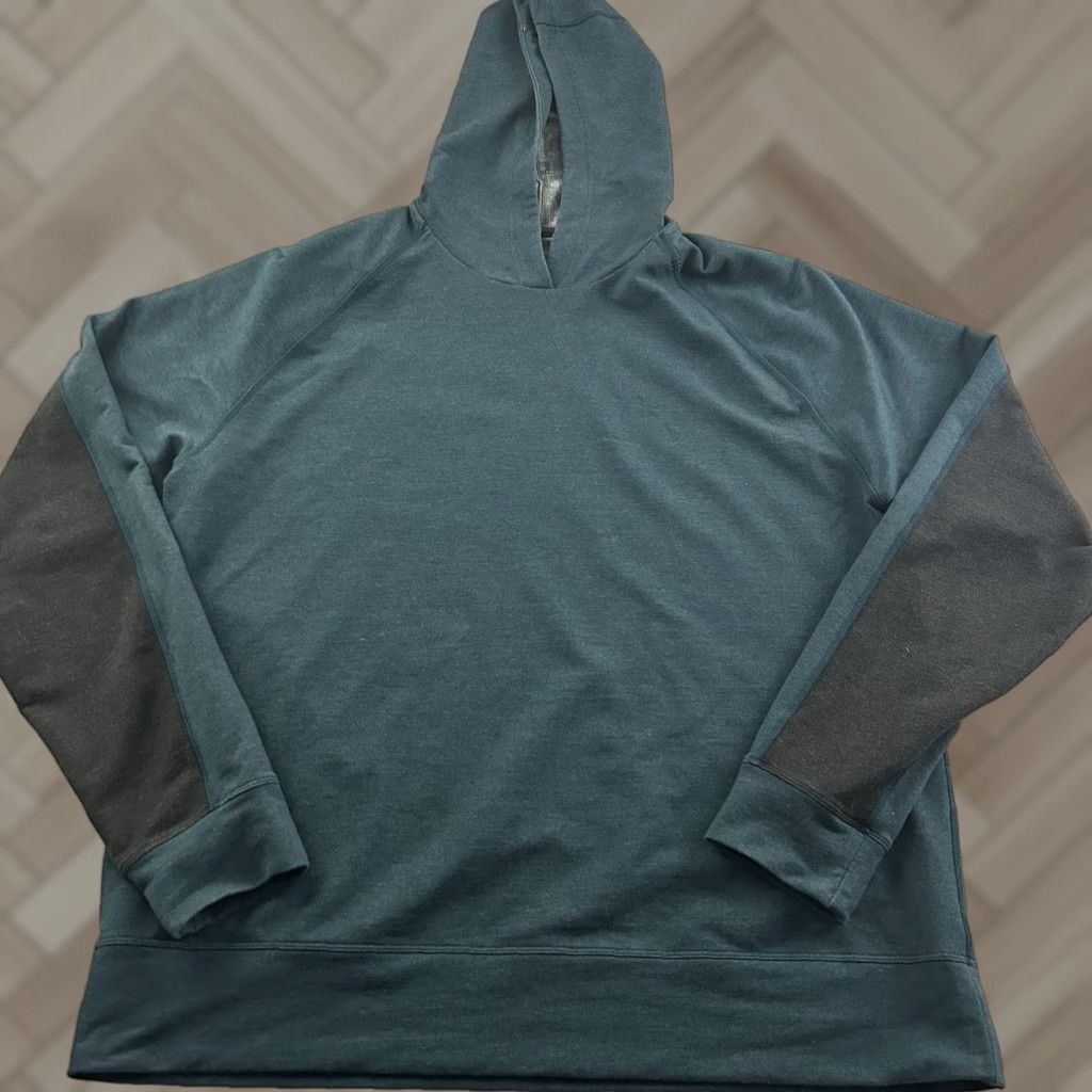 Lululemon Lululemon Hoodie Pullover Men 2XL Gray Sweatshirt Blue Long Sleeve Solid Gym & Training Size US XXL / EU 58 / 5 - 1 Thumbnail