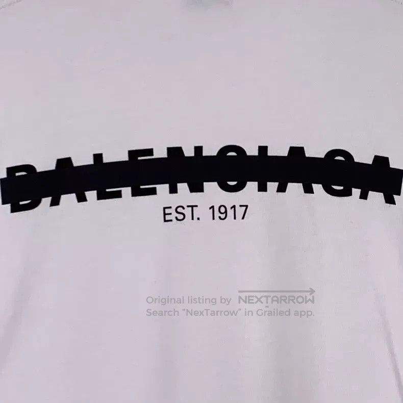 Balenciaga Balenciaga Light Pink Logo Letter Printed Cotton Crew Neck Size US S / EU 44-46 / 1 - 5 Thumbnail