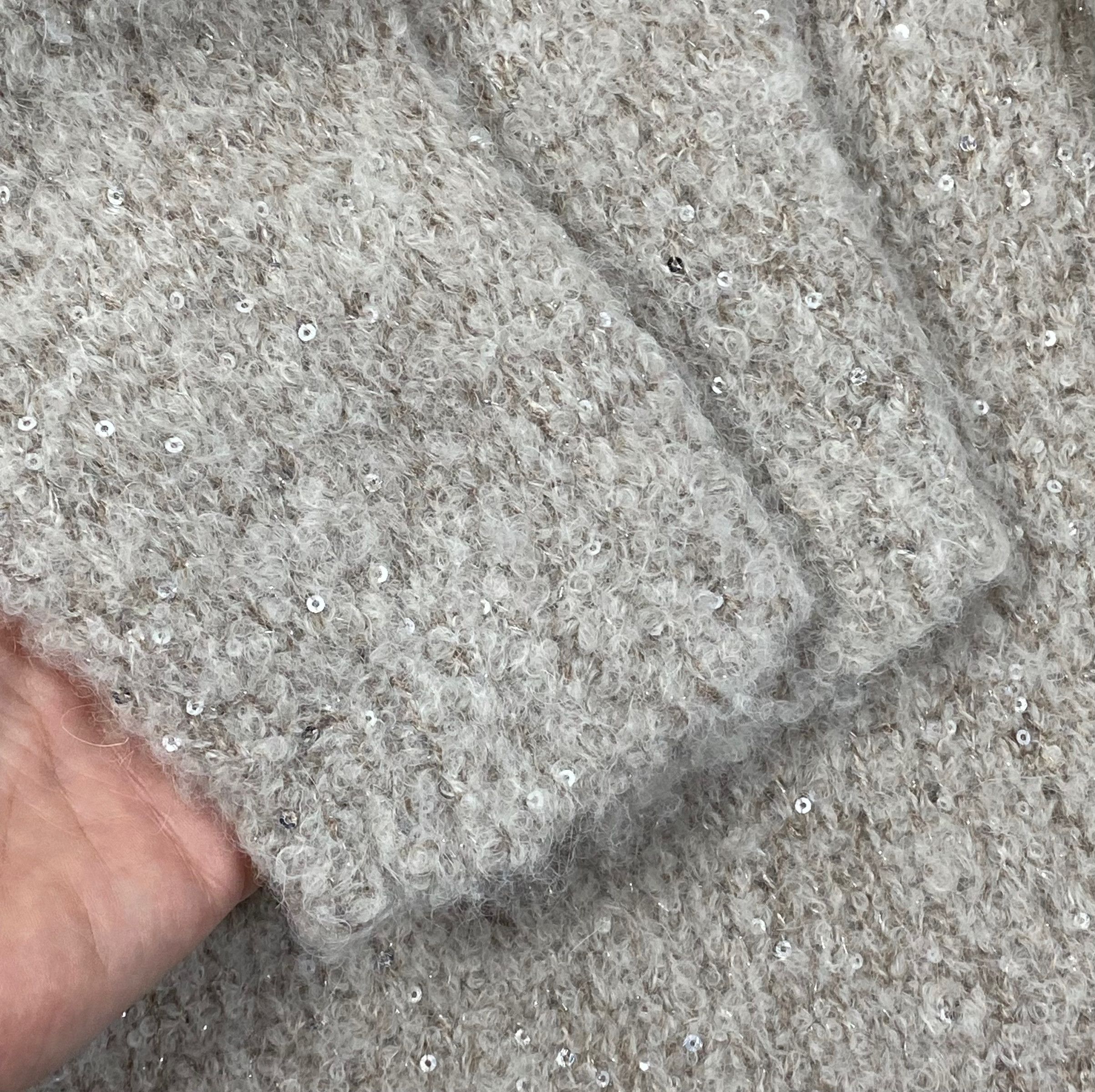 Bruno Manetti Firenze Sequin Alpaca-Mohair sweater size 44