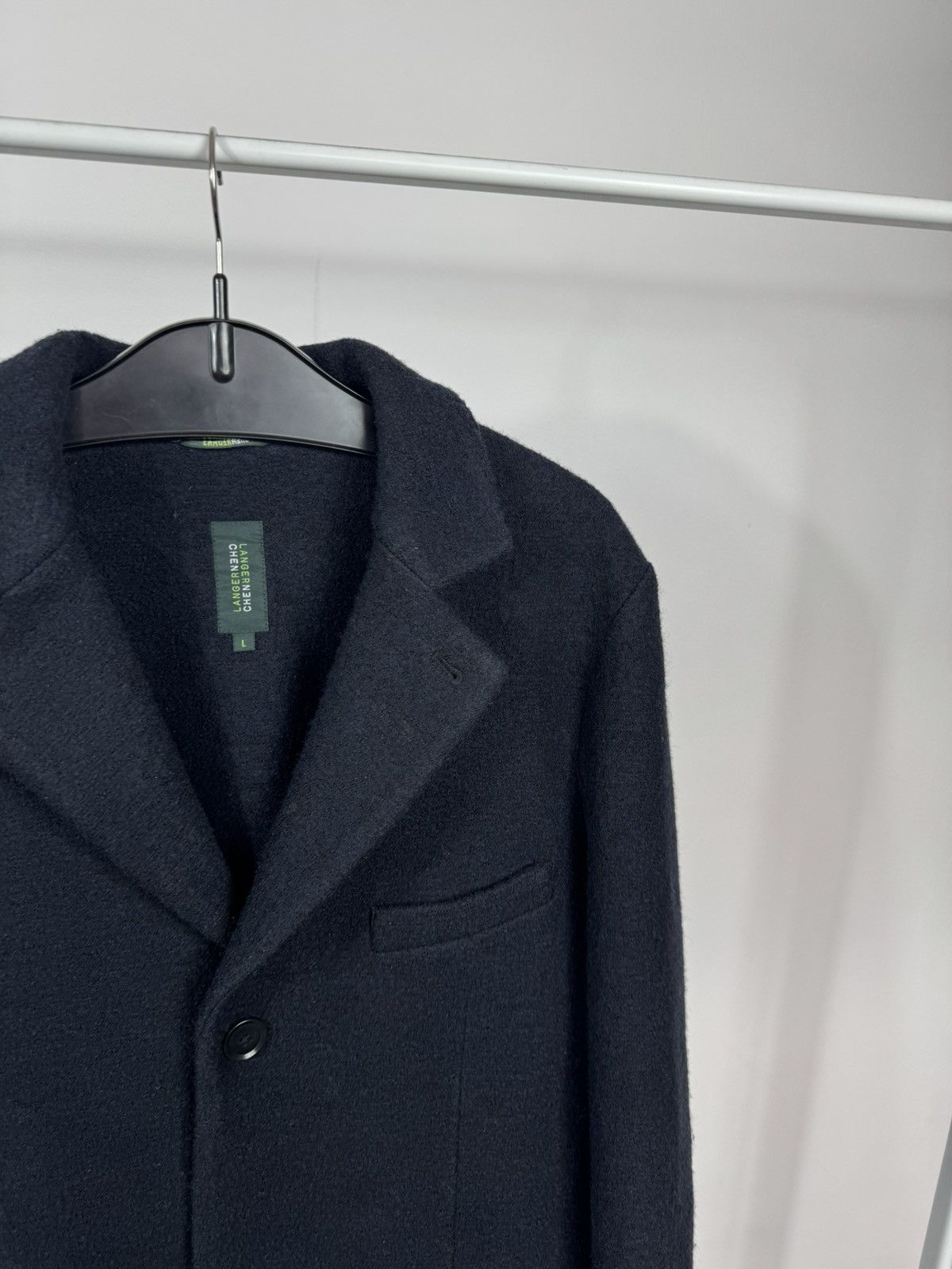 Other LangerChen Men’s Wool Blend Overcoat Minimalist Coat L Size US L / EU 52-54 / 3 - 3 Thumbnail