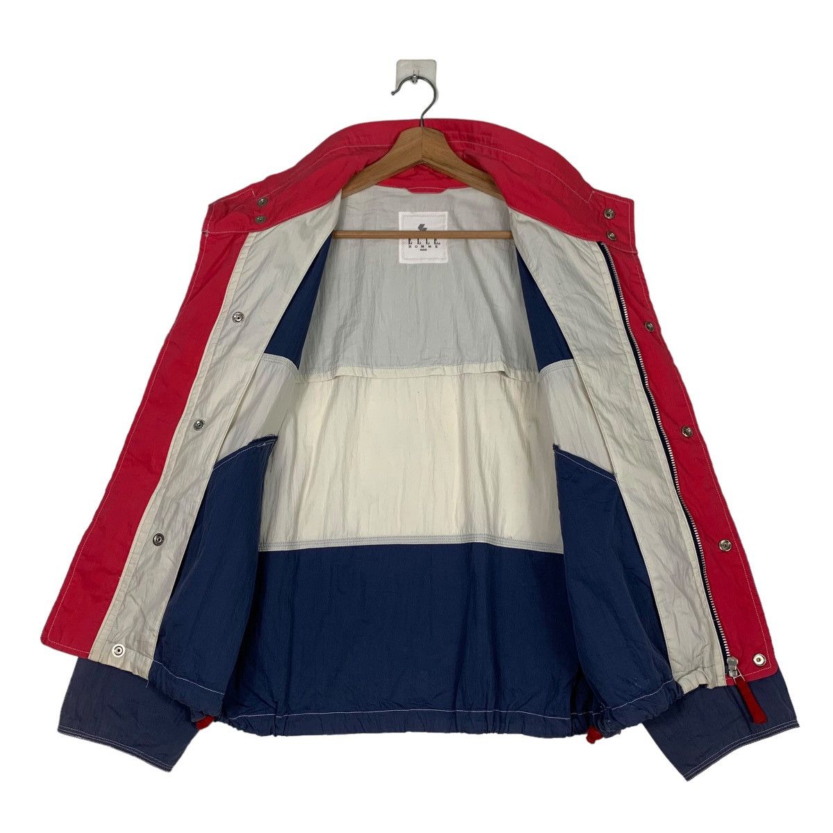 Japanese Brand ELLE Homme Colorblock Hooded Jacket #0432-C20 Size US M / EU 48-50 / 2 - 11 Thumbnail